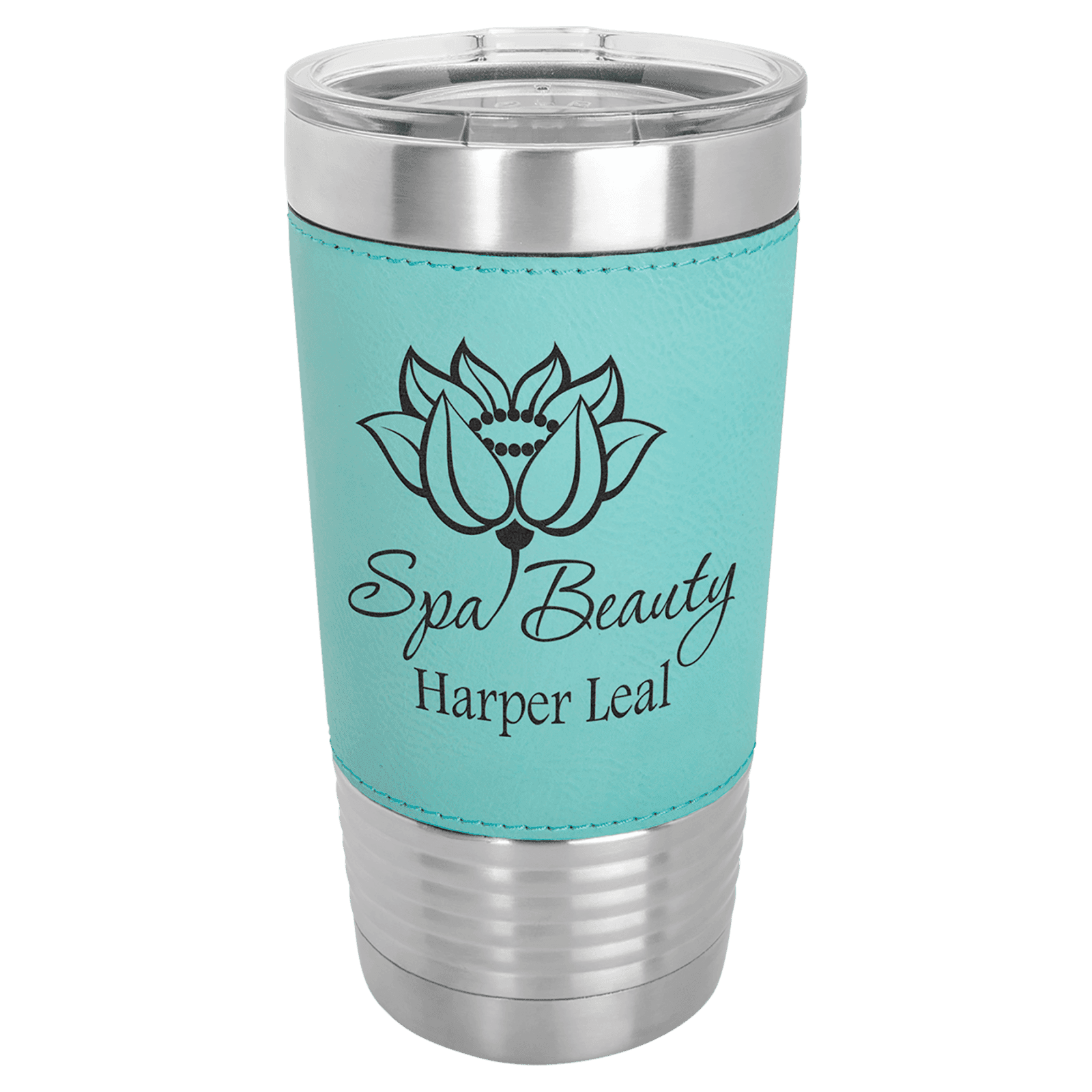 Teal 20 oz. Polar Camel Leatherette Grip Tumbler