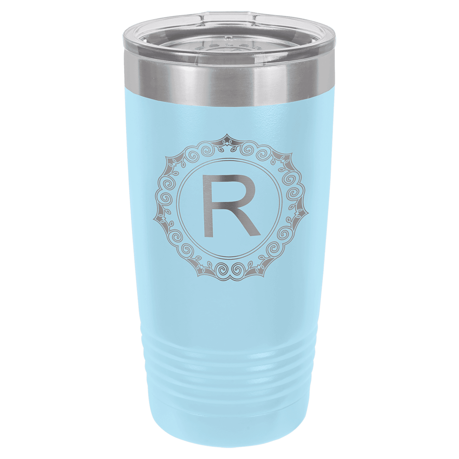 Light Blue 20 oz. Polar Camel Ringneck Tumbler with Clear Lid