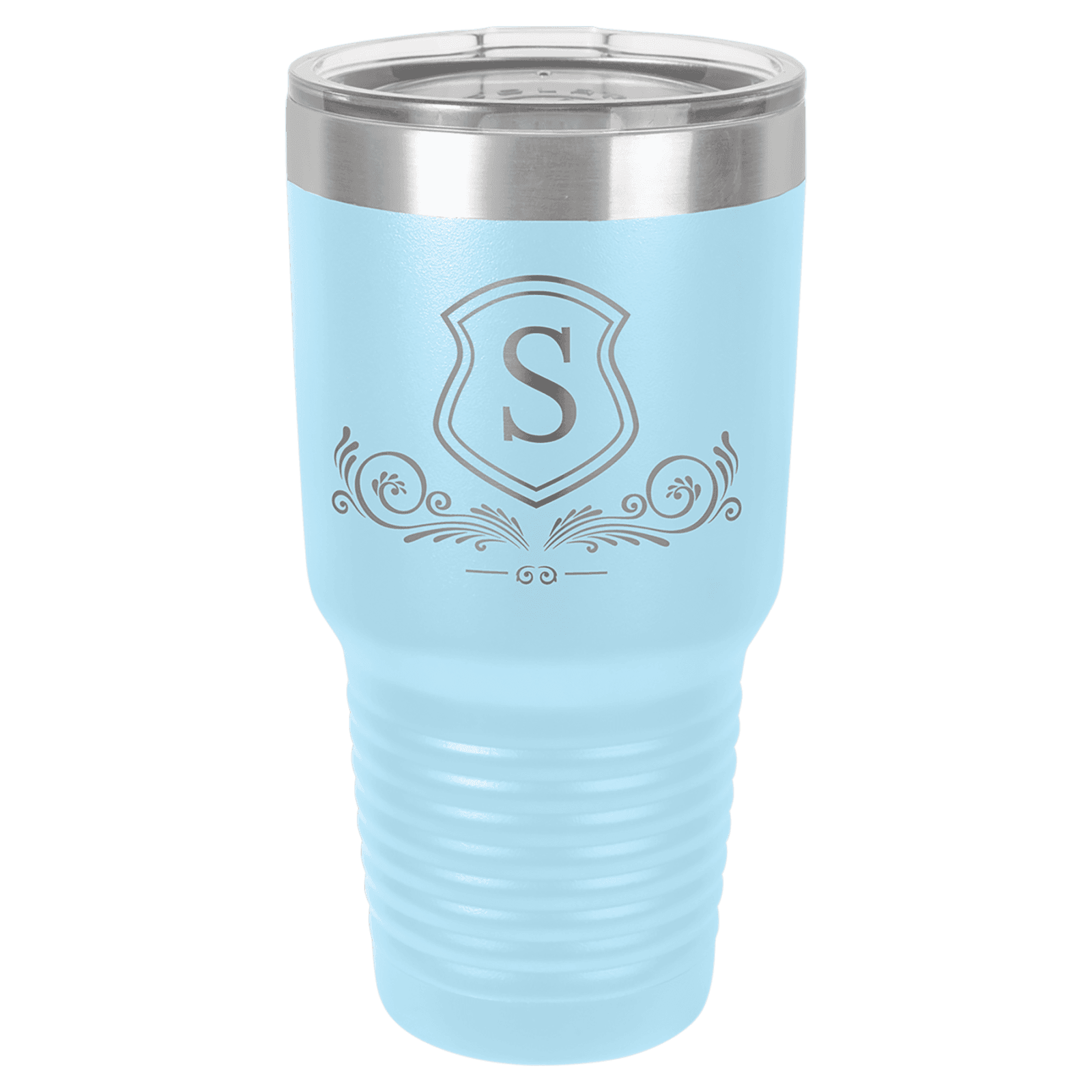 Light Blue 30 oz. Polar Camel Ringneck Tumbler with Clear Lid