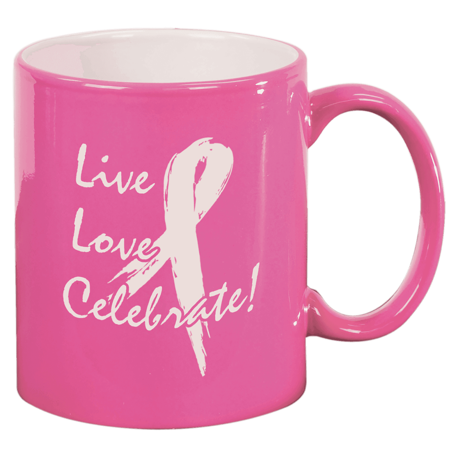 11 oz. Pink Round Ceramic Mug