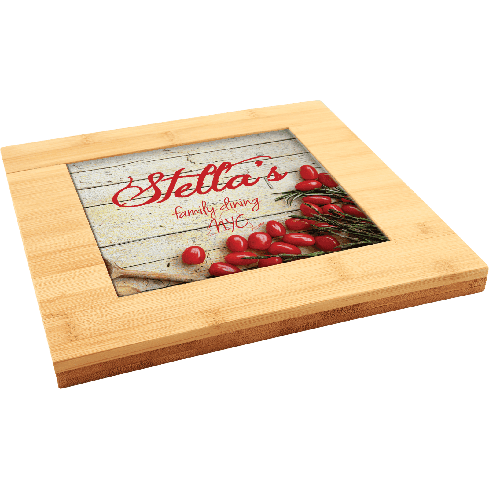 Bamboo Trivet with 6" x 6" Insert Area