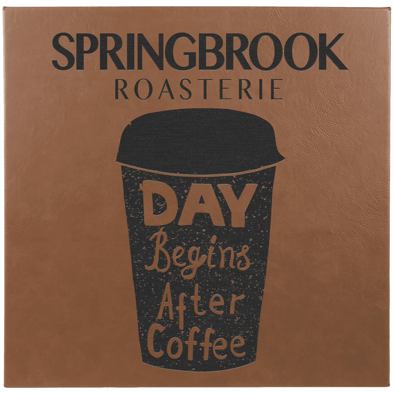 Dark Brown Leatherette Wall Decor'/Signage