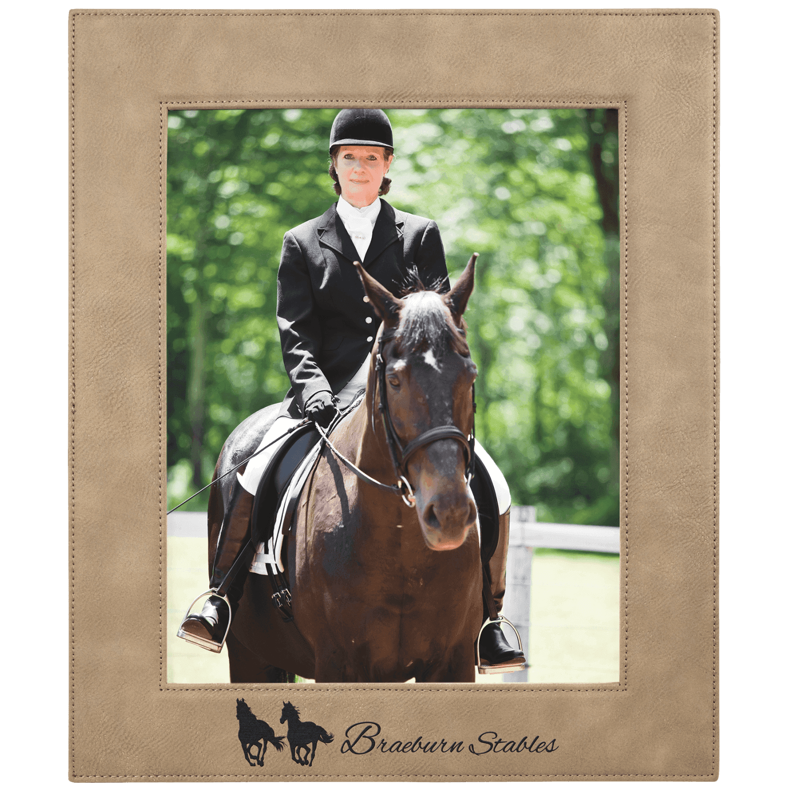 Light Brown Leatherette Photo Frame