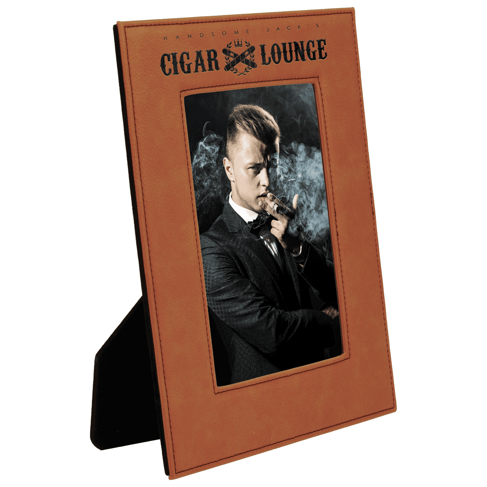 Rawhide Leatherette Photo Frame