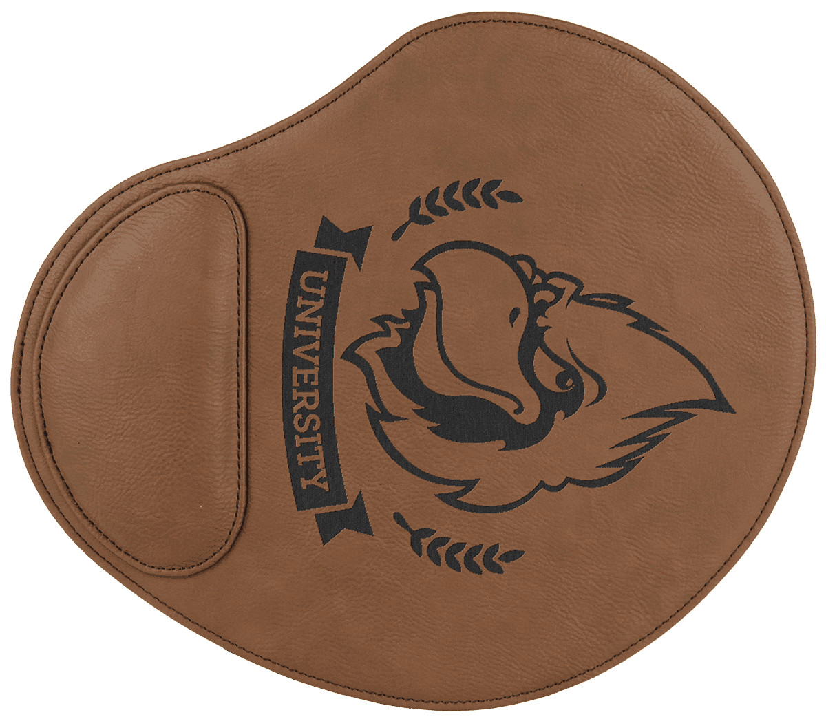 Dark Brown Laserable Leatherette Mouse Pad