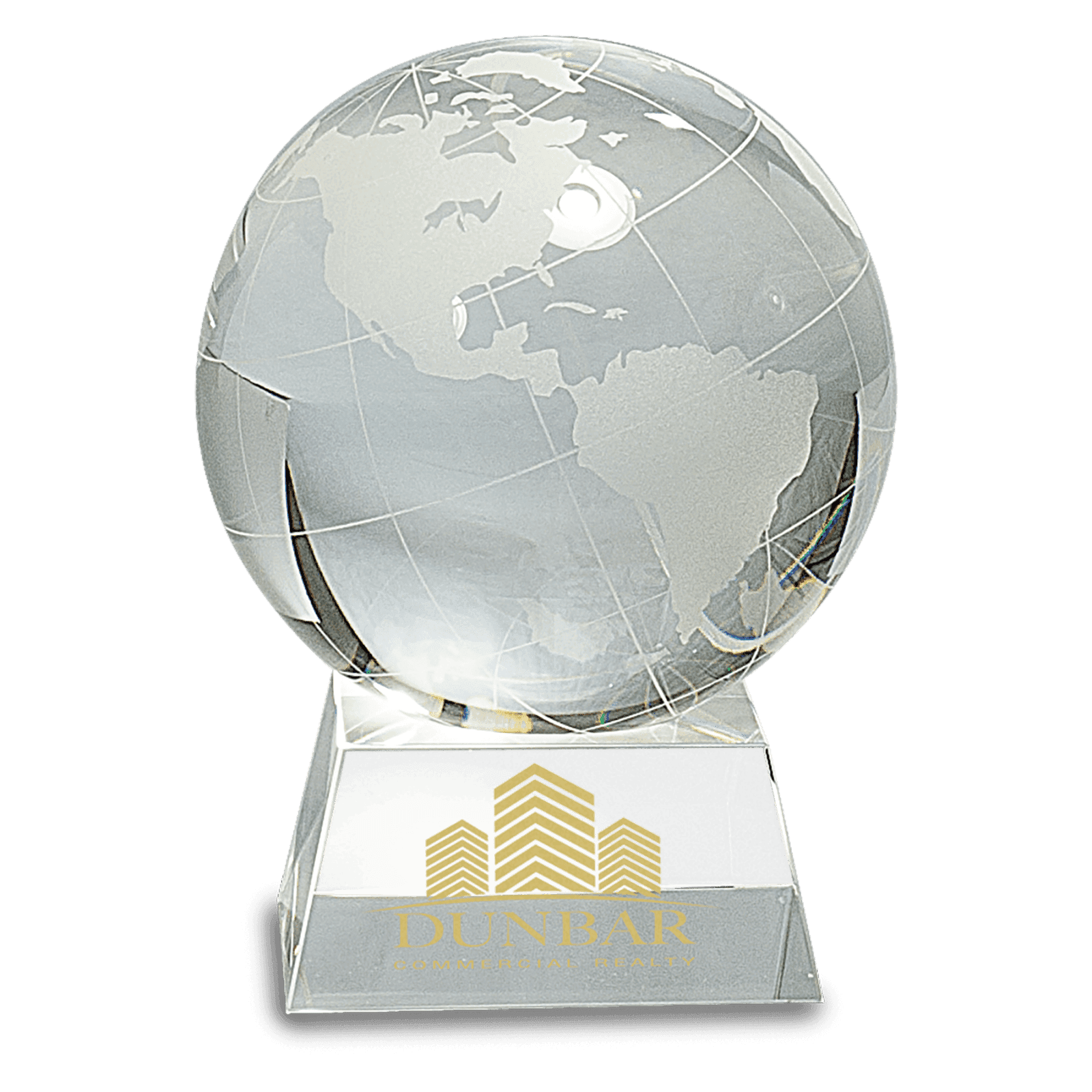 5 1/2" Clear Crystal Globe on a Clear Crystal Base