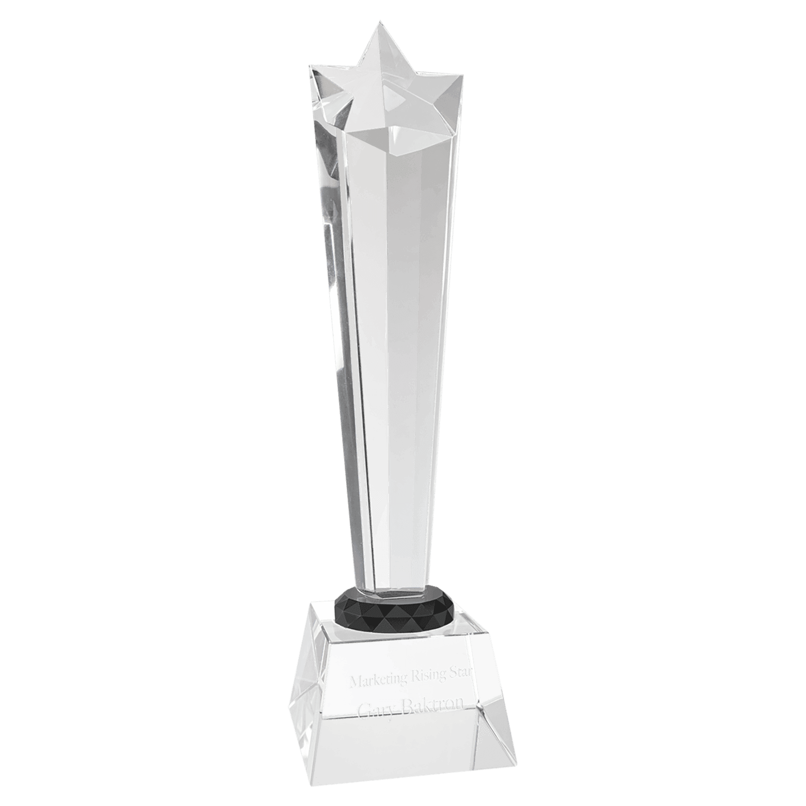 Large Crystal Rising Star with Clear Base