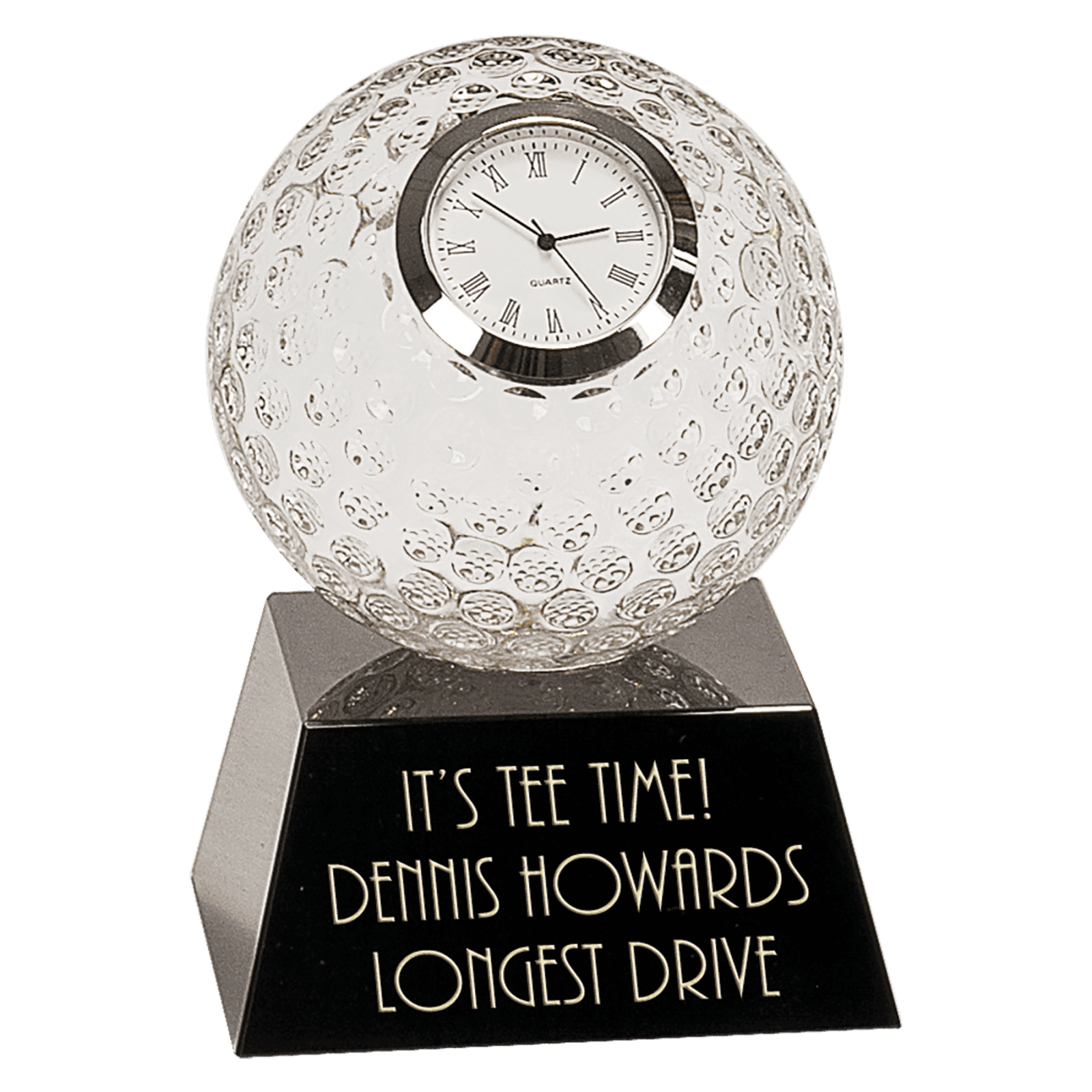 Premier Crystal Golf Ball Clock