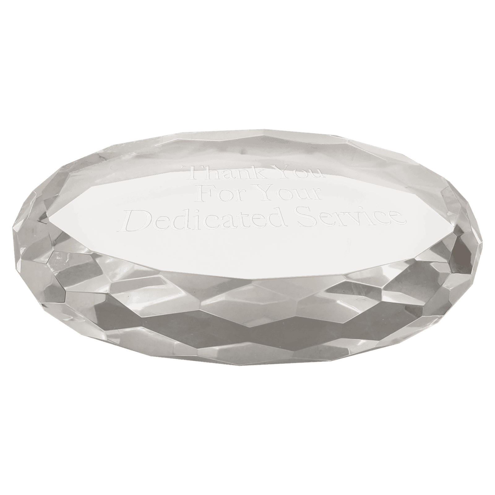 Premier Oval Crystal Paperweight