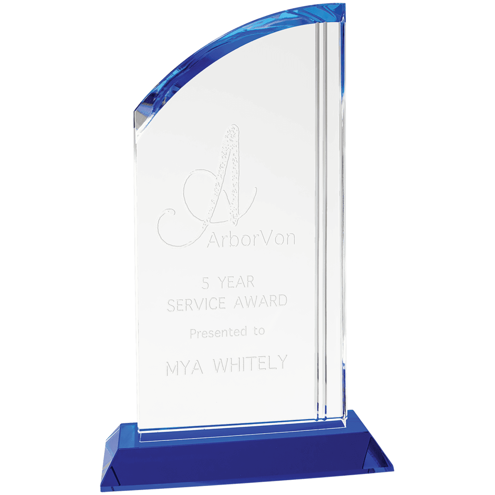 Large Crystal Arch with Blue Base
