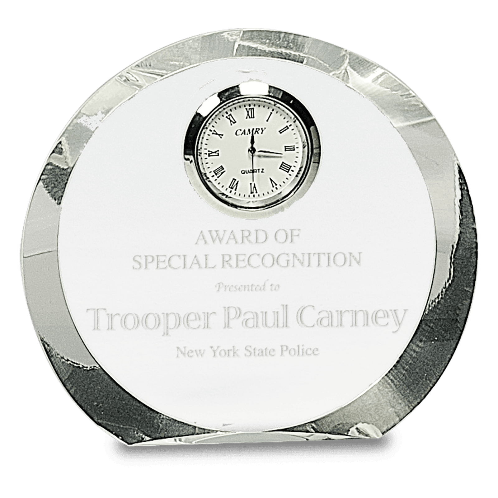Round Premier Crystal Clock