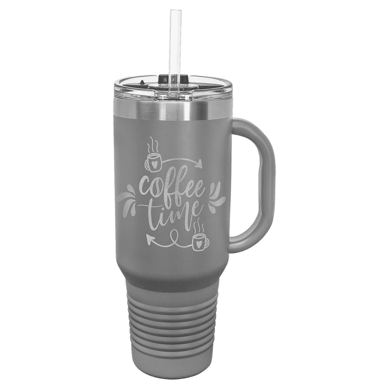 Dark Gray Polar Camel 40 oz. Travel Mug with Straw and Snap Lid