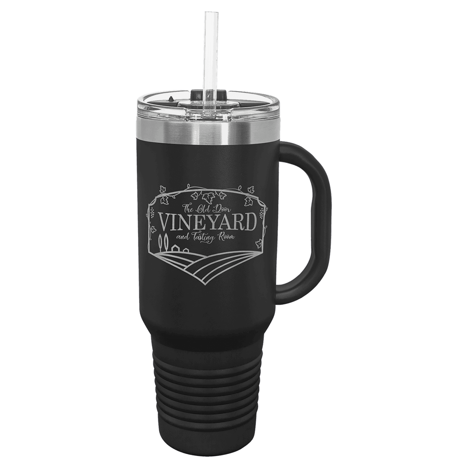 Black Polar Camel 40 oz. Travel Mug with Straw and Snap Lid