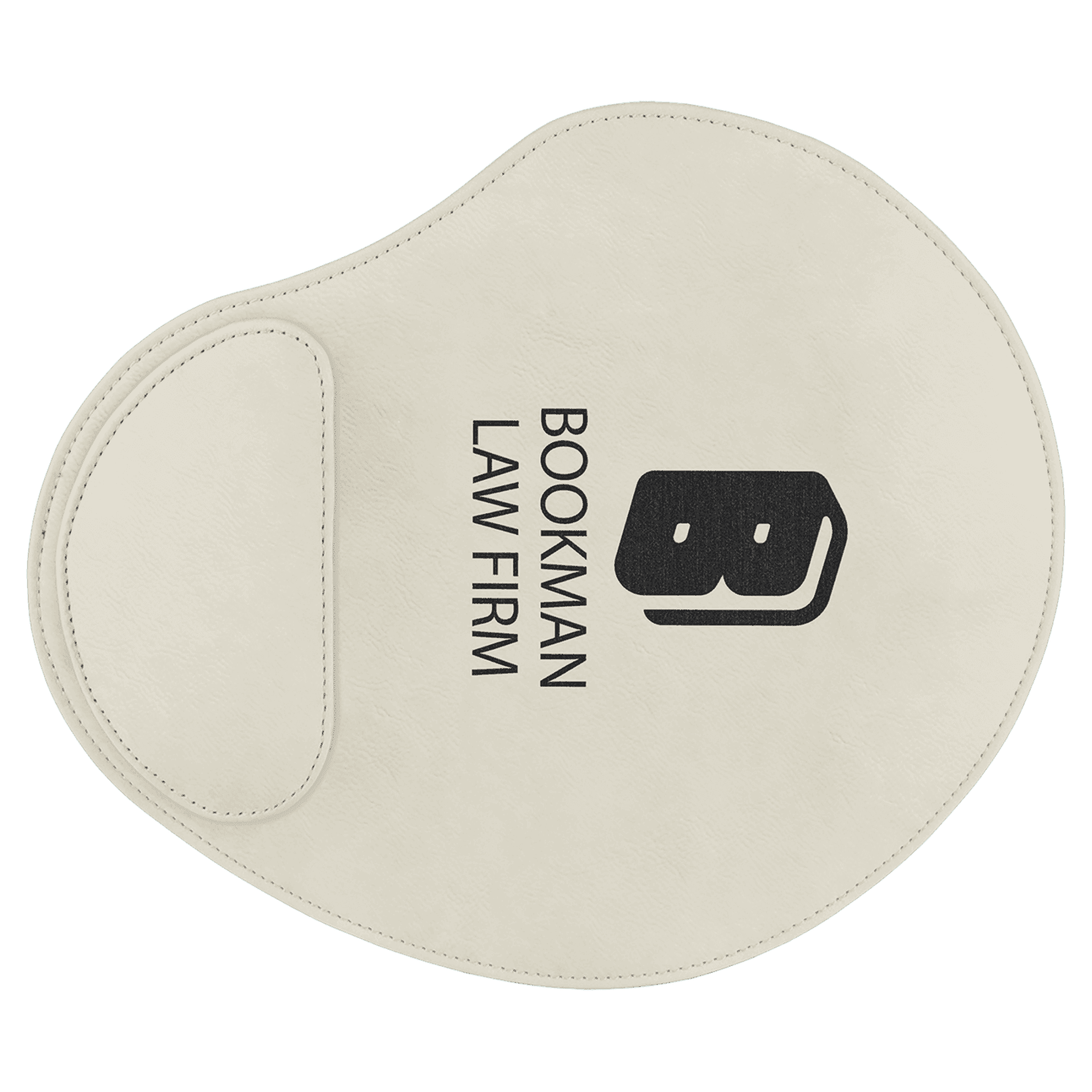 White Laserable Leatherette Mouse Pad