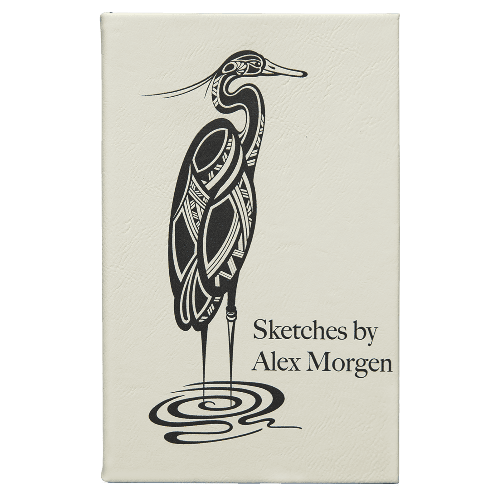 White Leatherette Sketch Book with White Unlined Paper