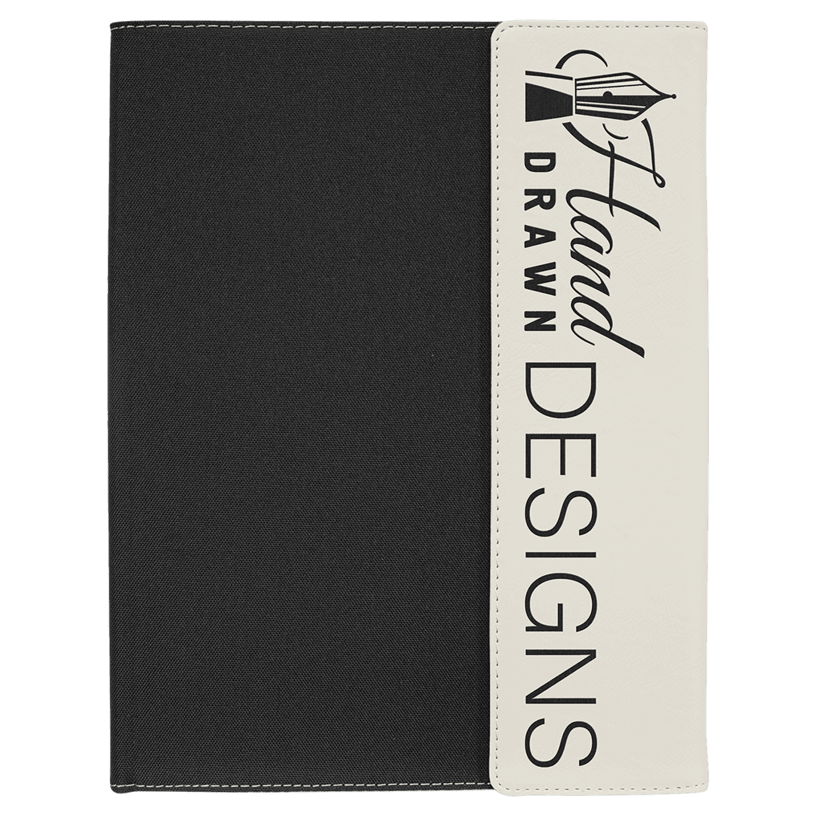 White Lasered Leatherette Lasered Leatherette with Black Canvas Portfolio