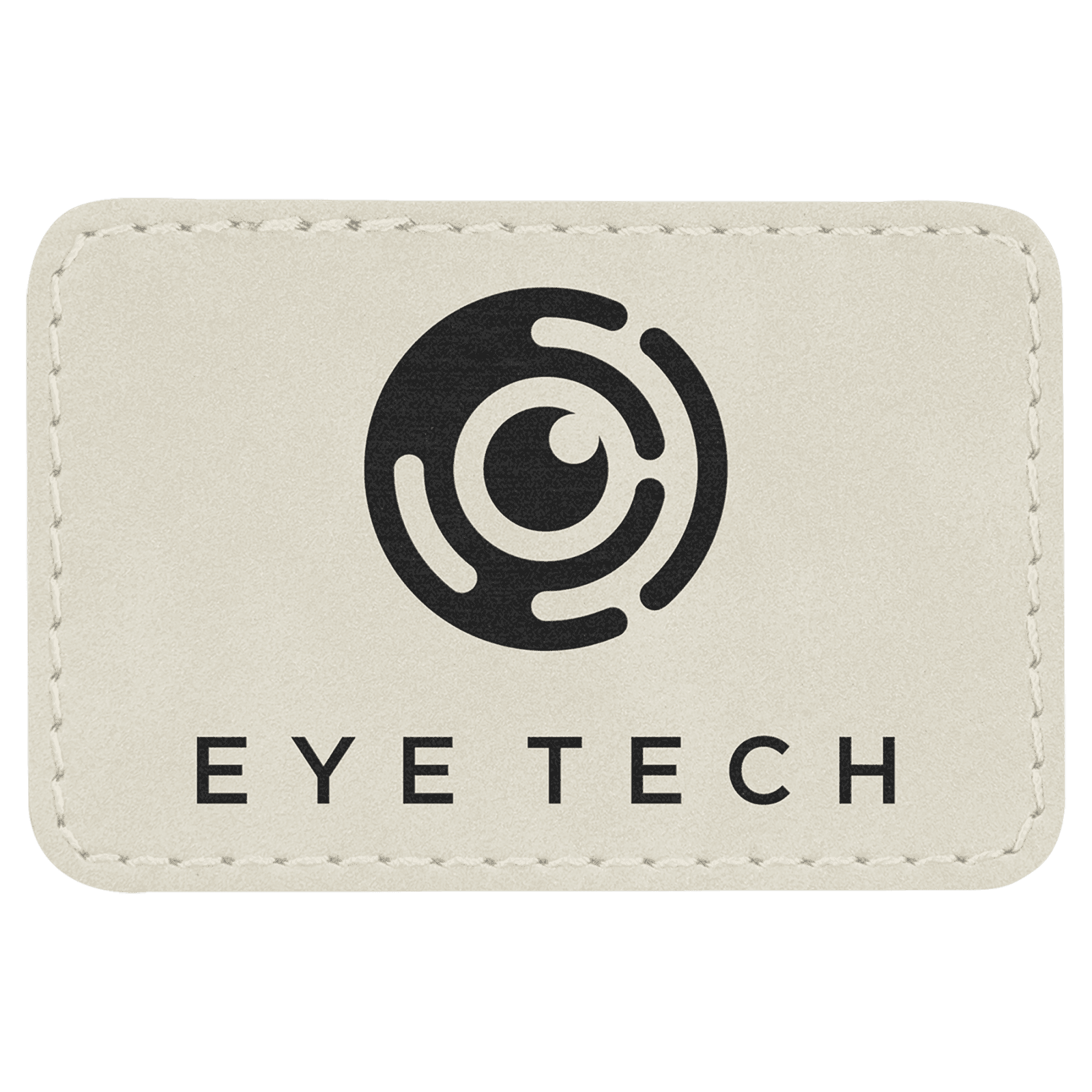 White Leatherette Rectangle Patch