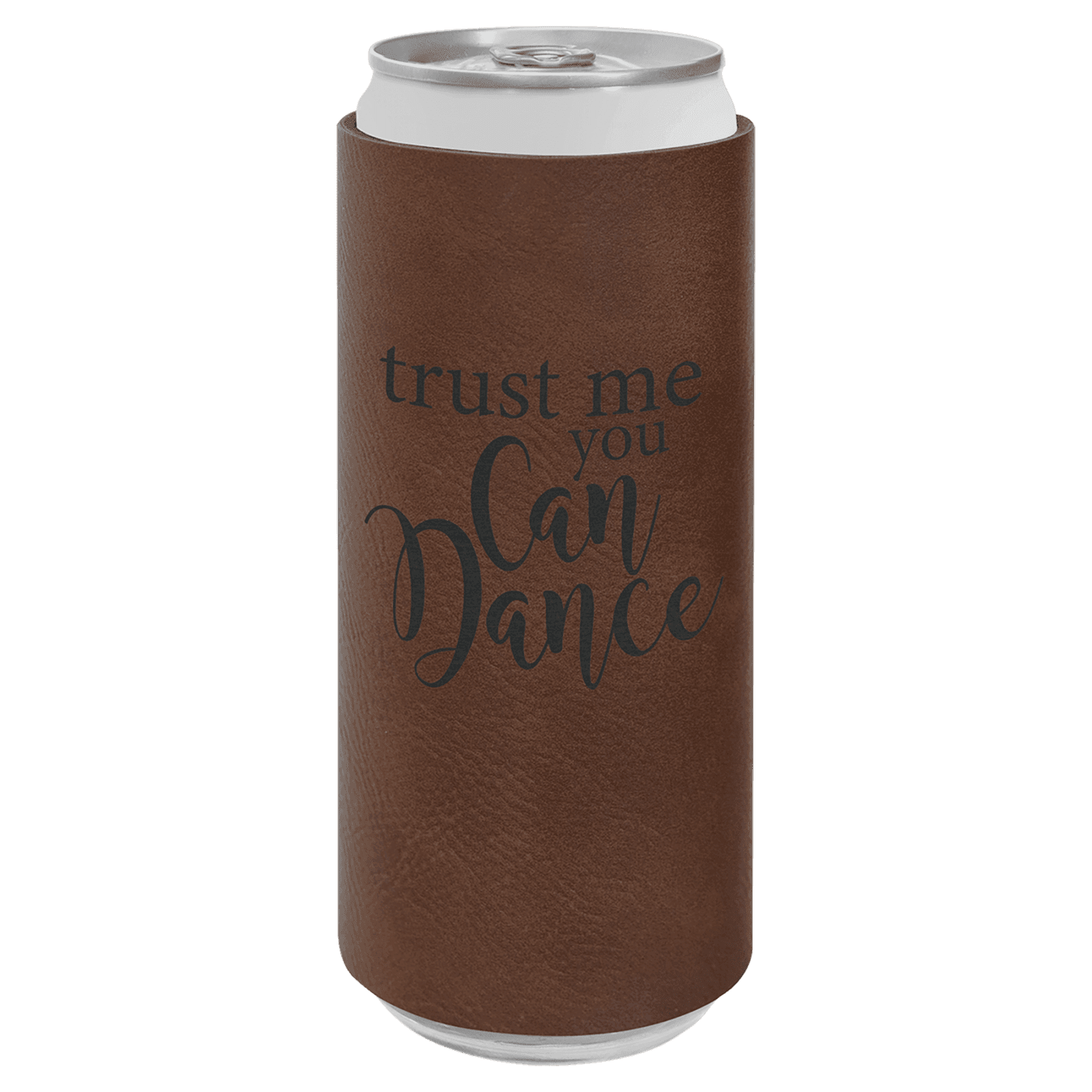 Dark Brown Leatherette Slim Beverage Holder