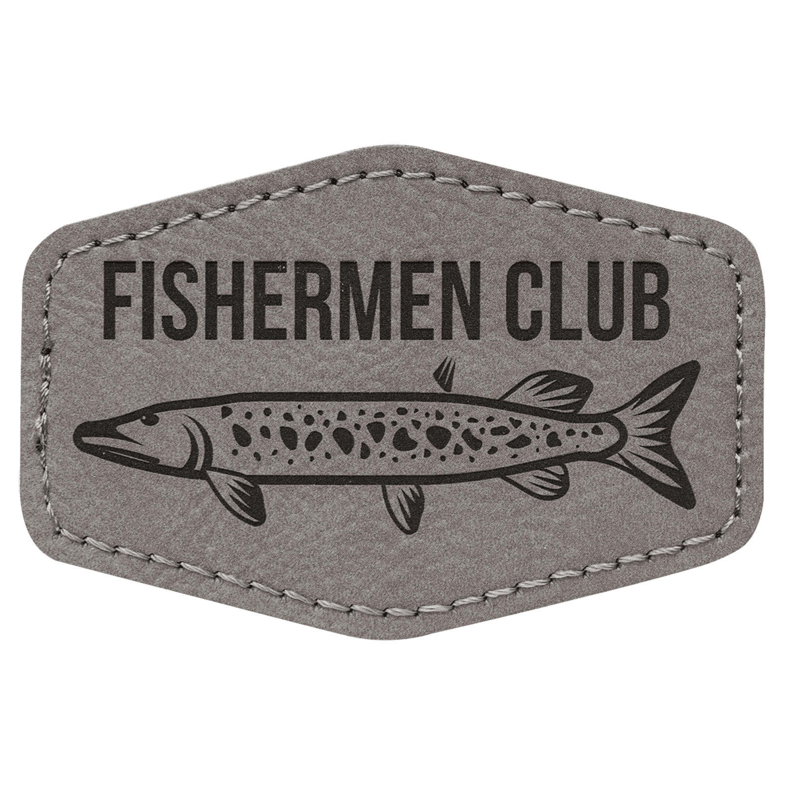 Gray Leatherette Hex Patch