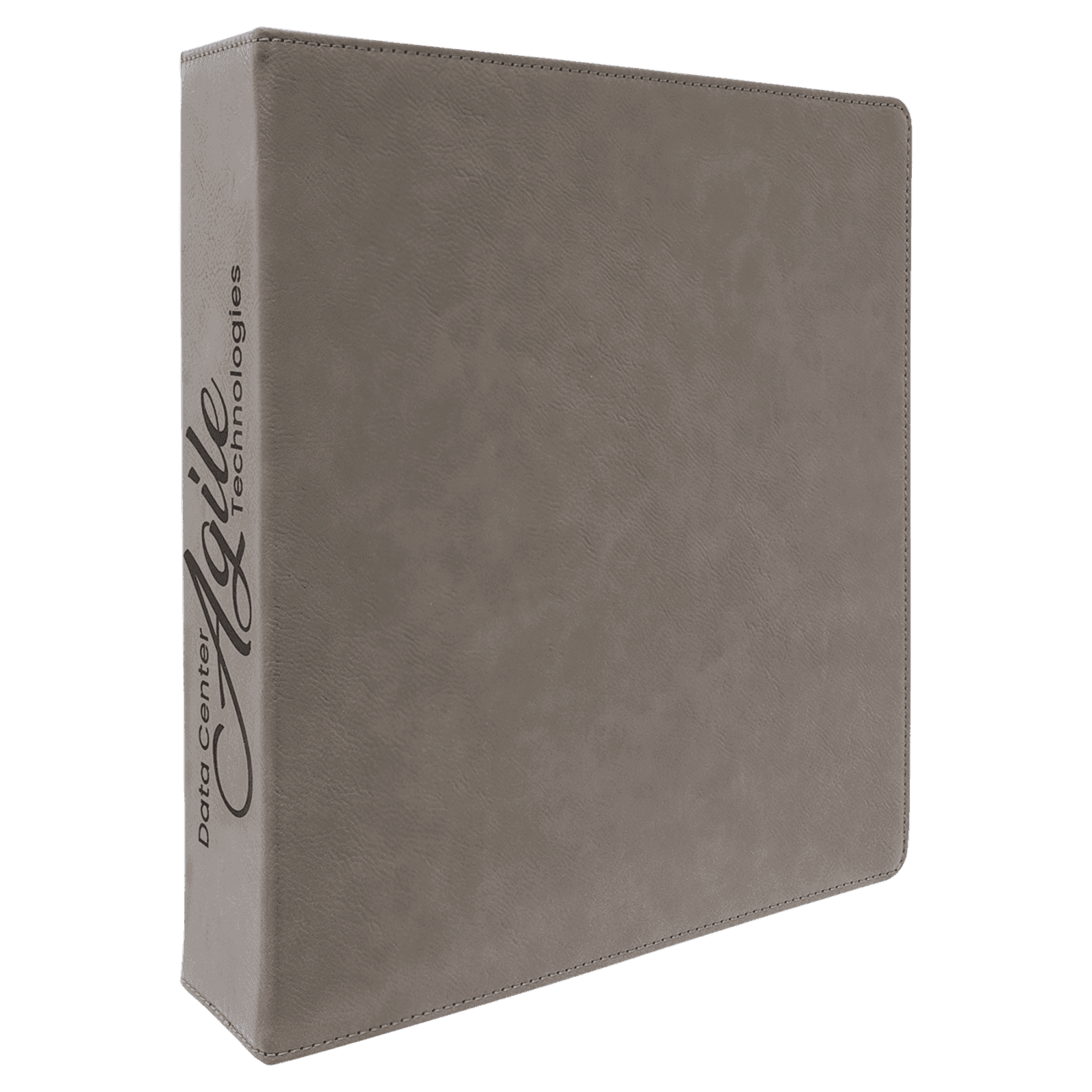 Gray Leatherette 3-Ring Binder with 2" Slant D Rings