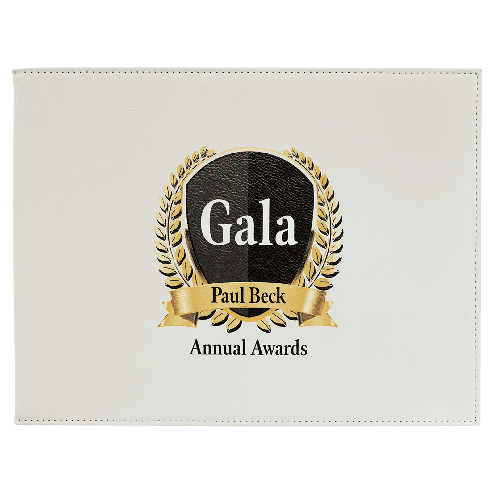 White Leatherette Certificate Holder