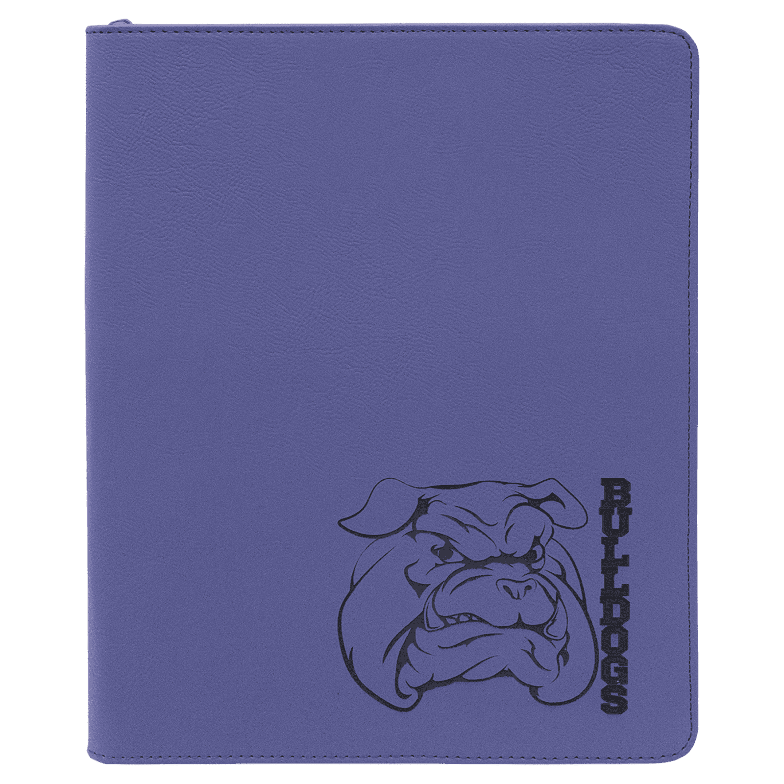 Purple Leatherette Portfolio with Zipper