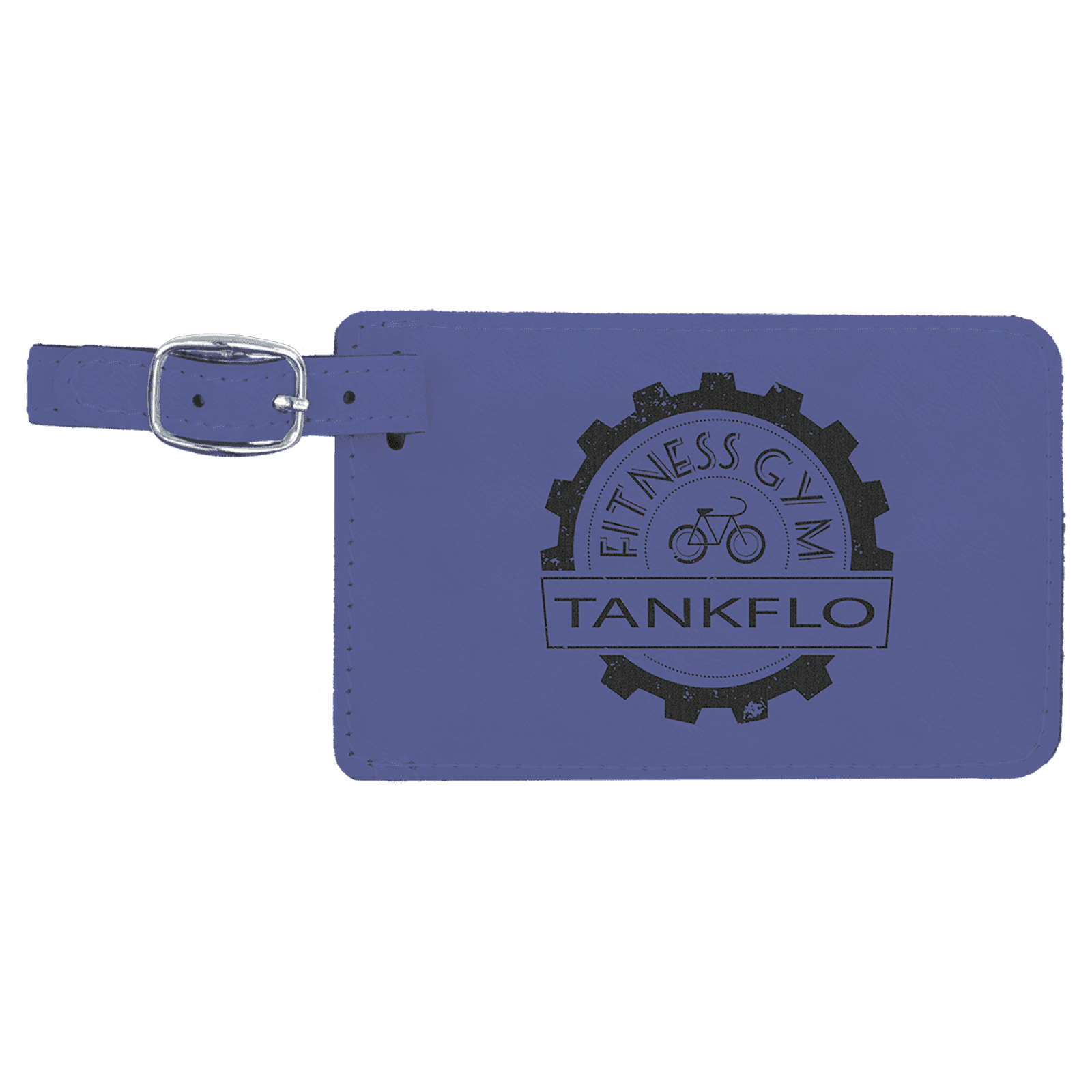 Purple Leatherette Luggage Tag