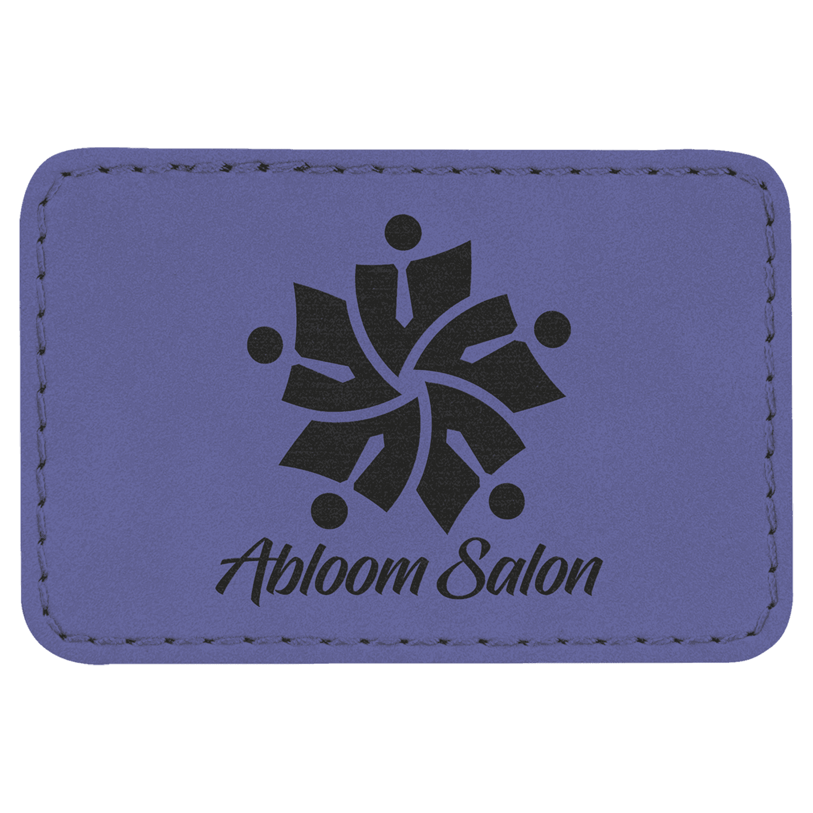 Purple Leatherette Rectangle Patch