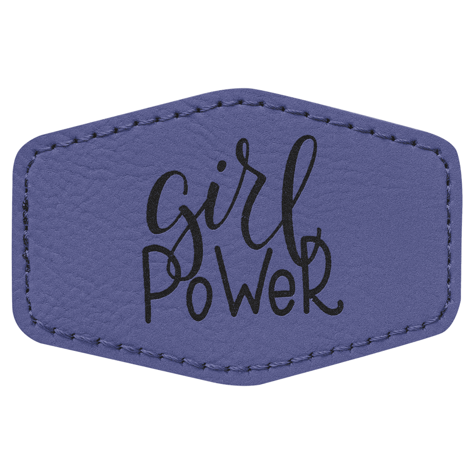 Purple Leatherette Hex Patch