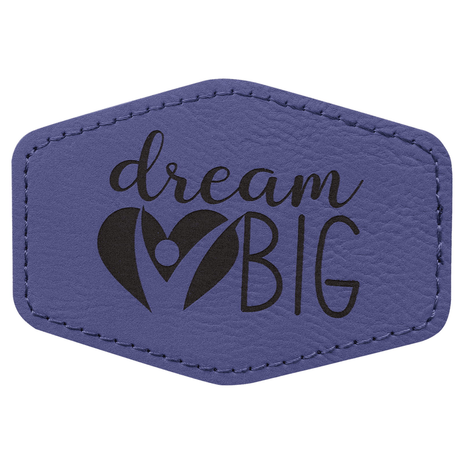 Purple Leatherette Hex Patch