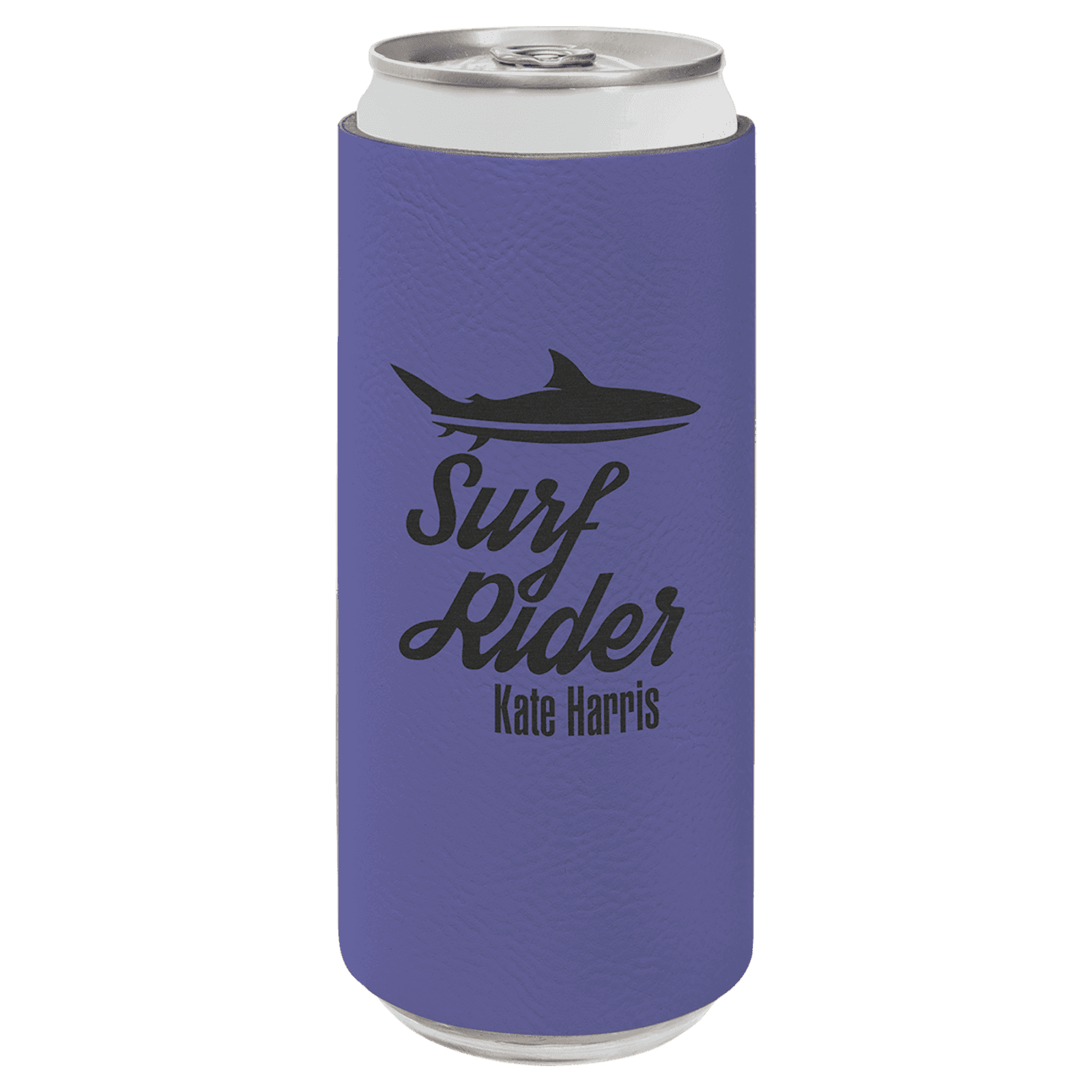 Purple Leatherette Slim Beverage Holder