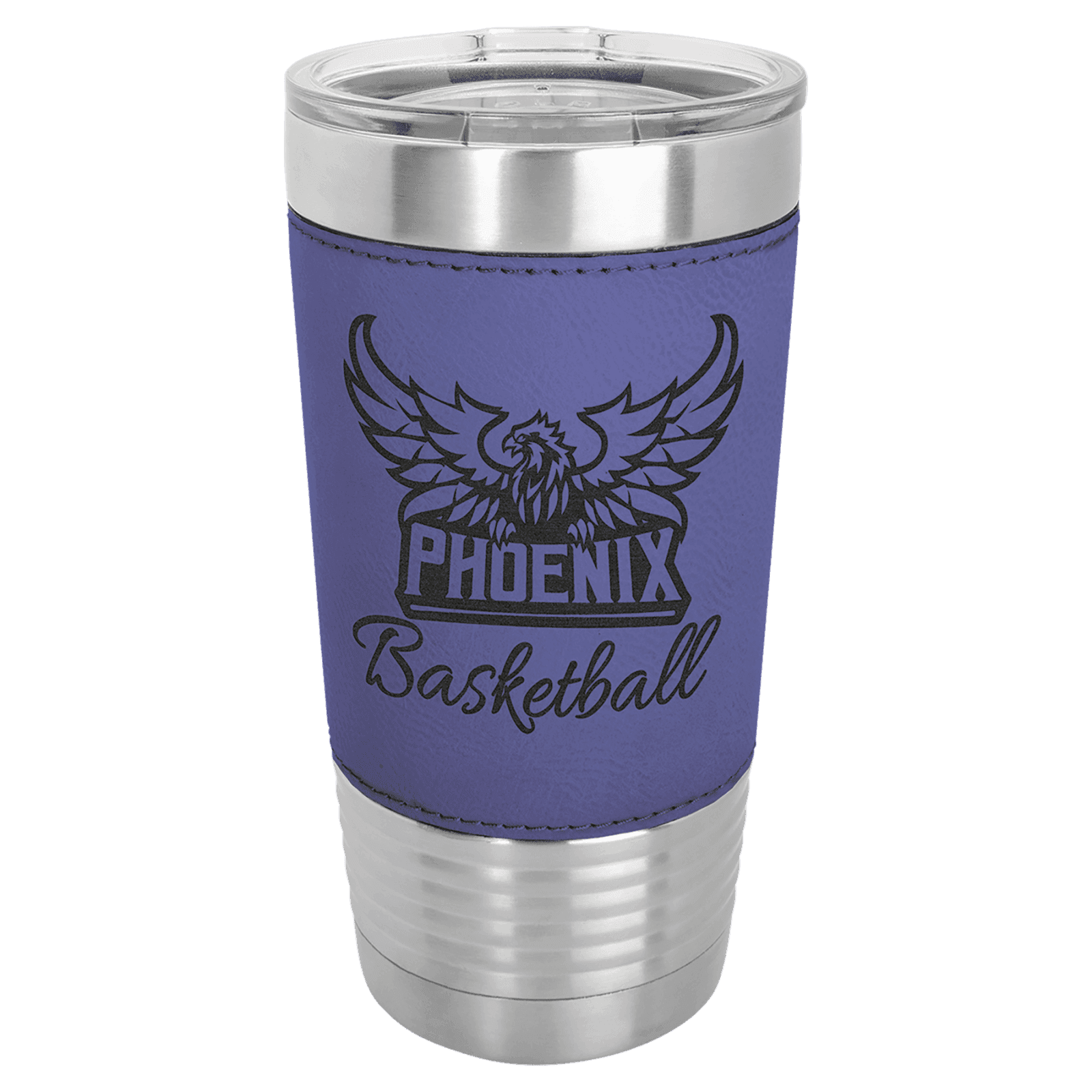 Purple Leatherette Wrapped 20 oz. Polar Camel