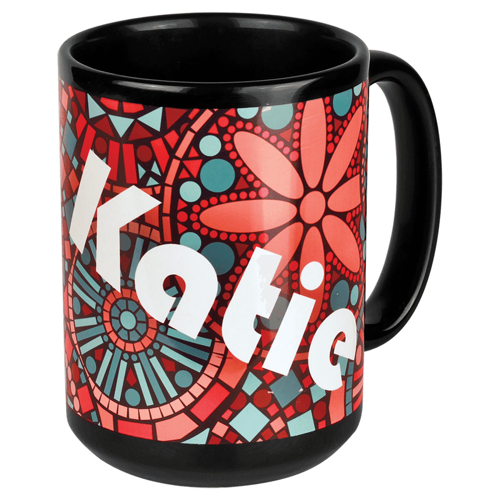 Black/White Banner 15 oz. Ceramic Mug