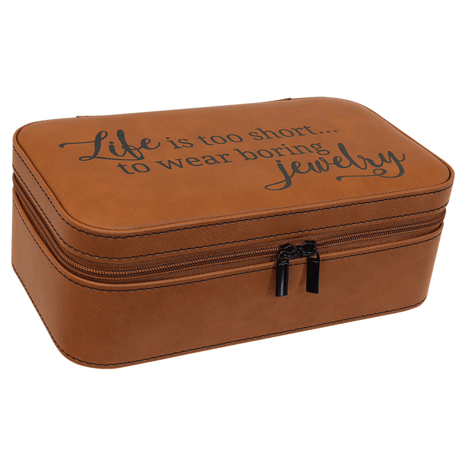 Rawhide Large Leatherette Jewelry Box
