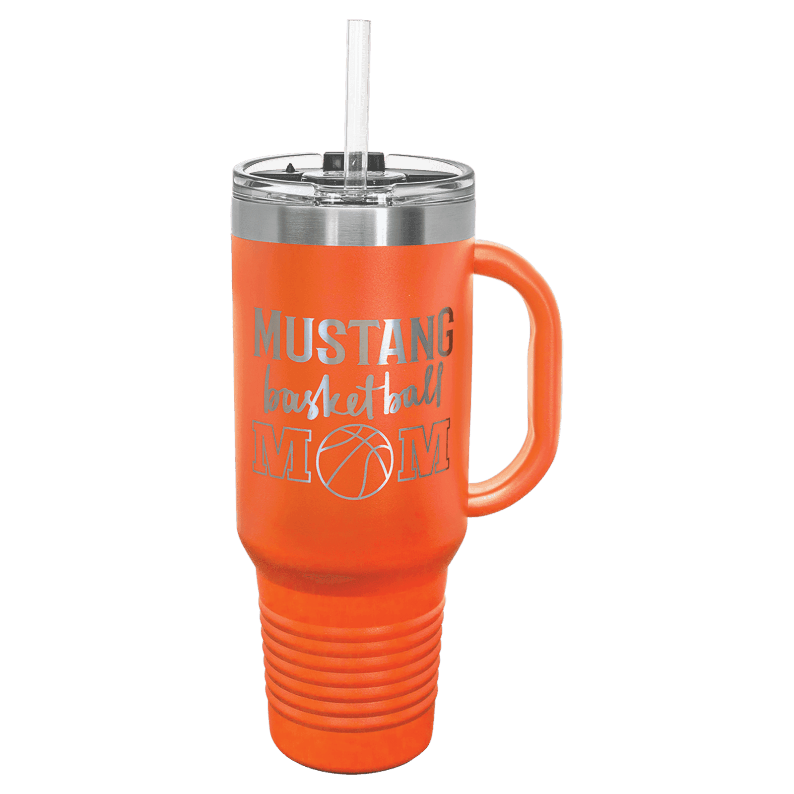 Orange Polar Camel 40 oz. Travel Mug with Straw and Snap Lid