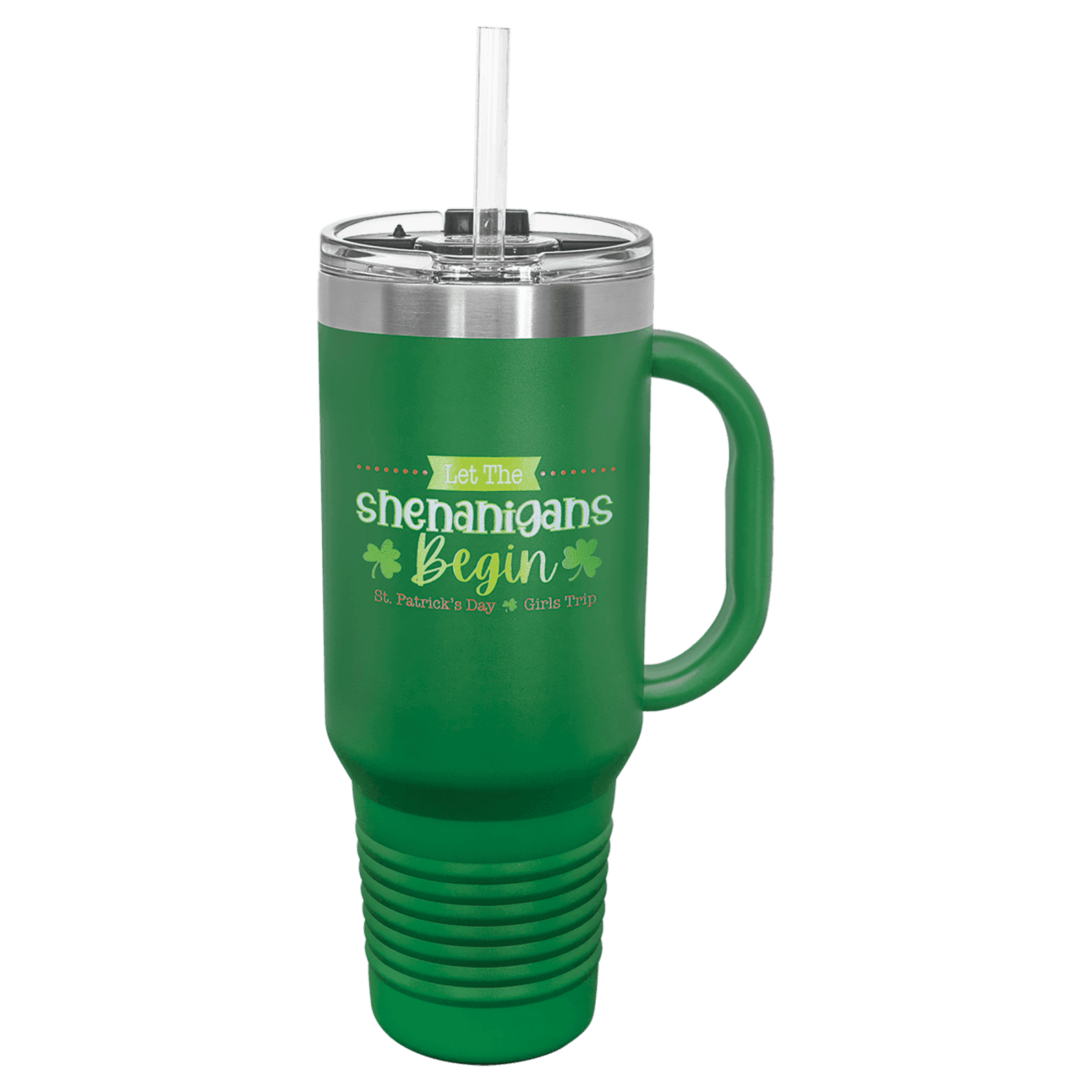 Green Polar Camel 40 oz. Travel Mug with Straw and Snap Lid
