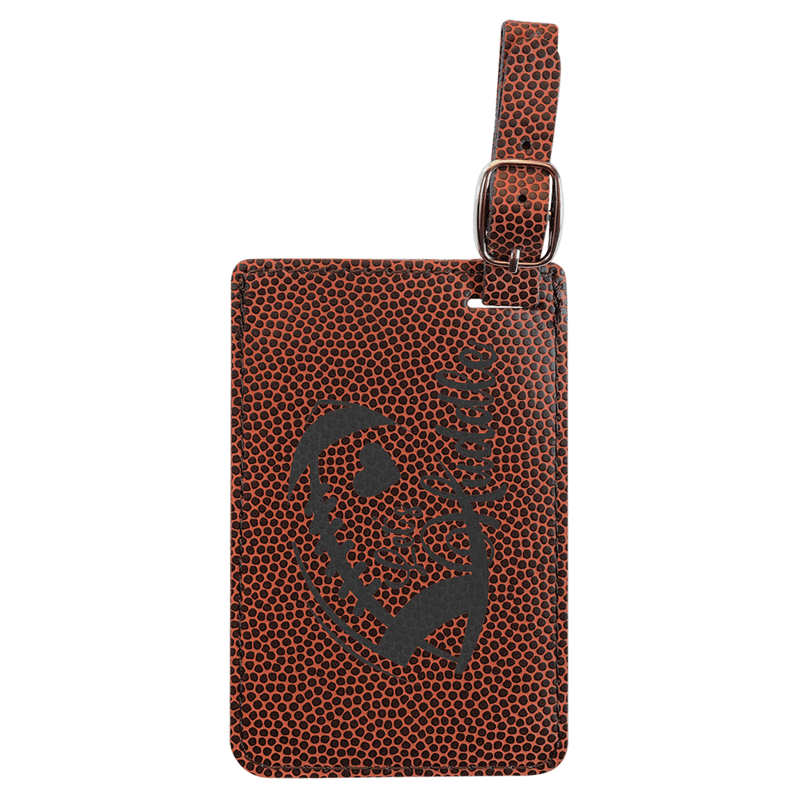 Football Leatherette Luggage Tag