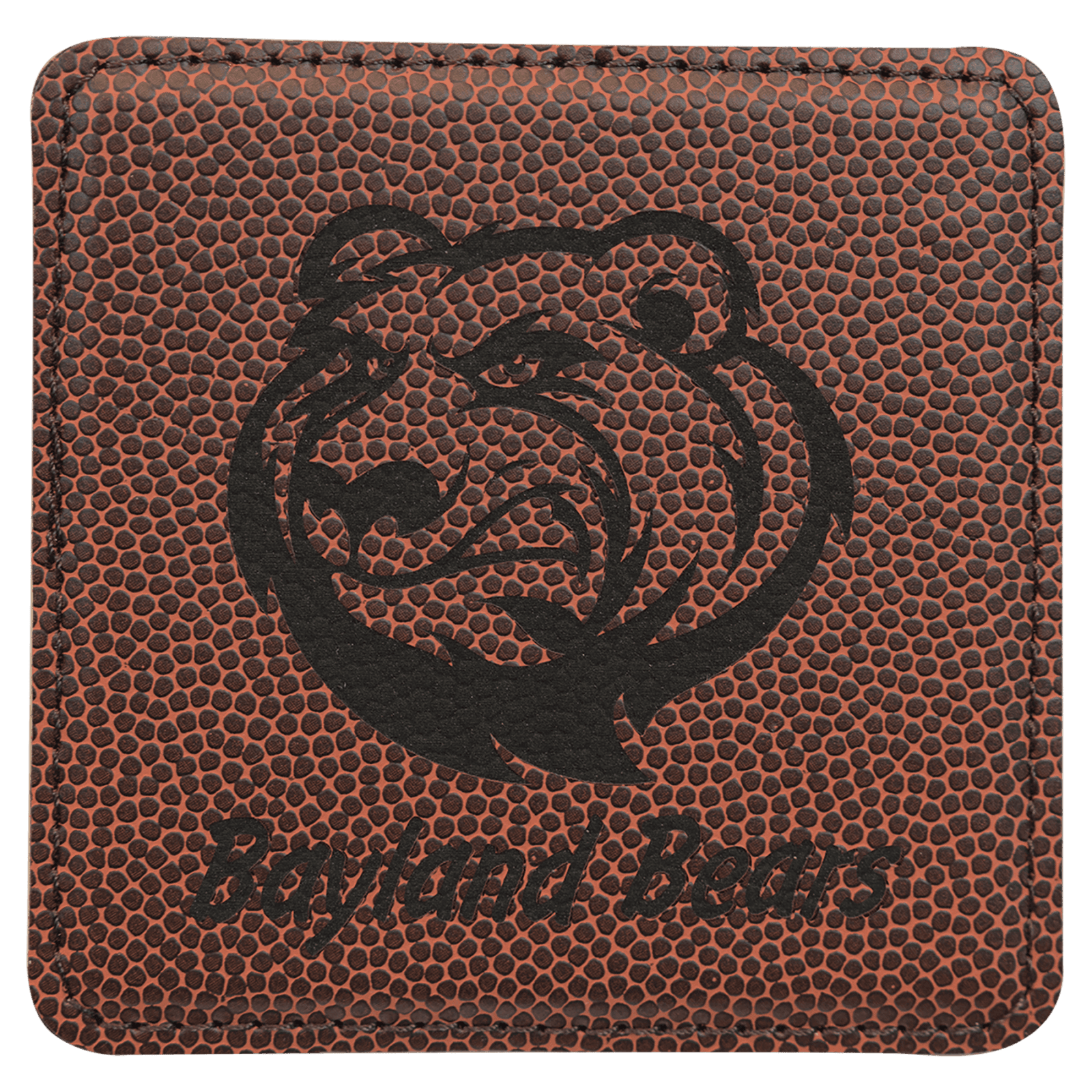 Football Leatherette Square Coaster