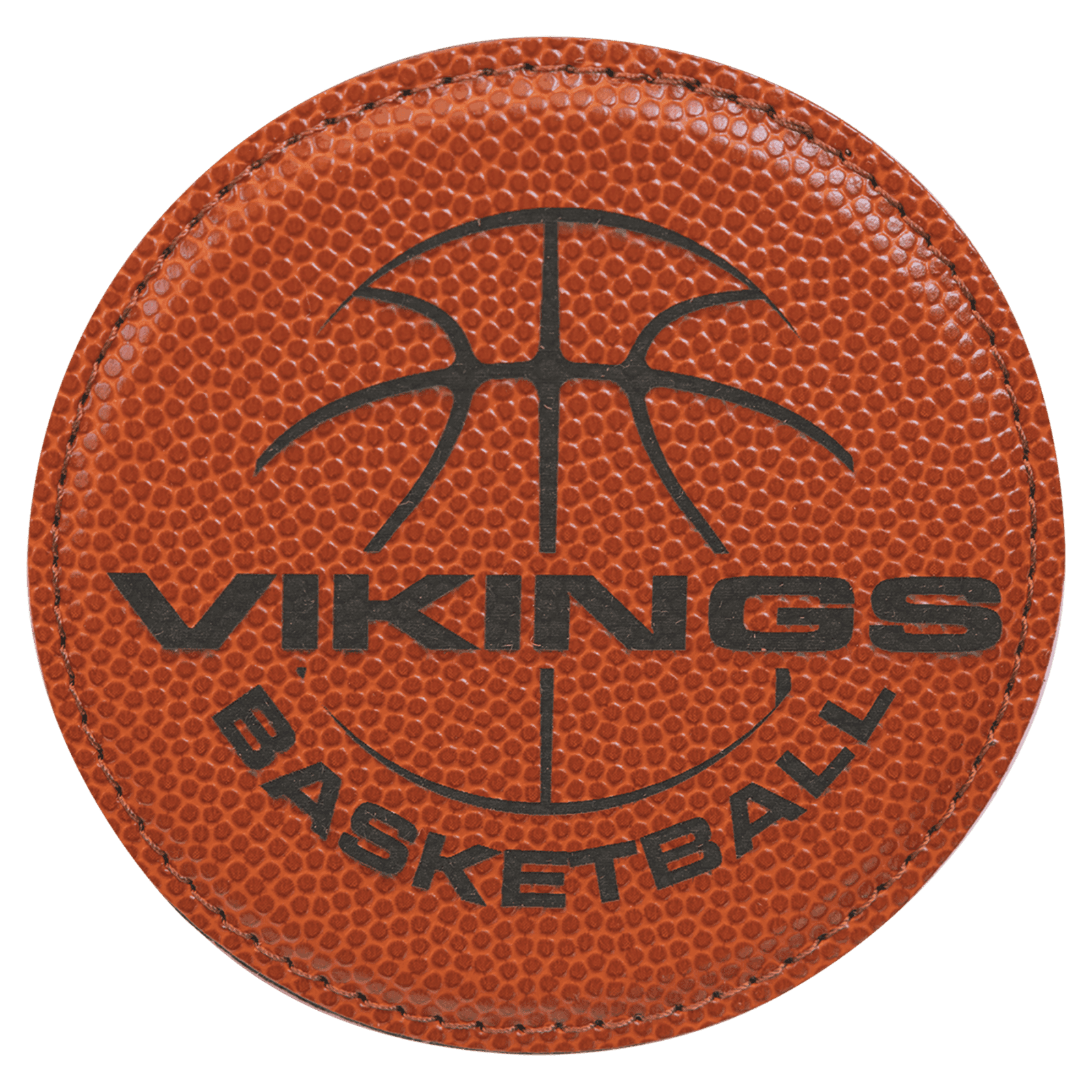 Basketball Leatherette Round Coaster