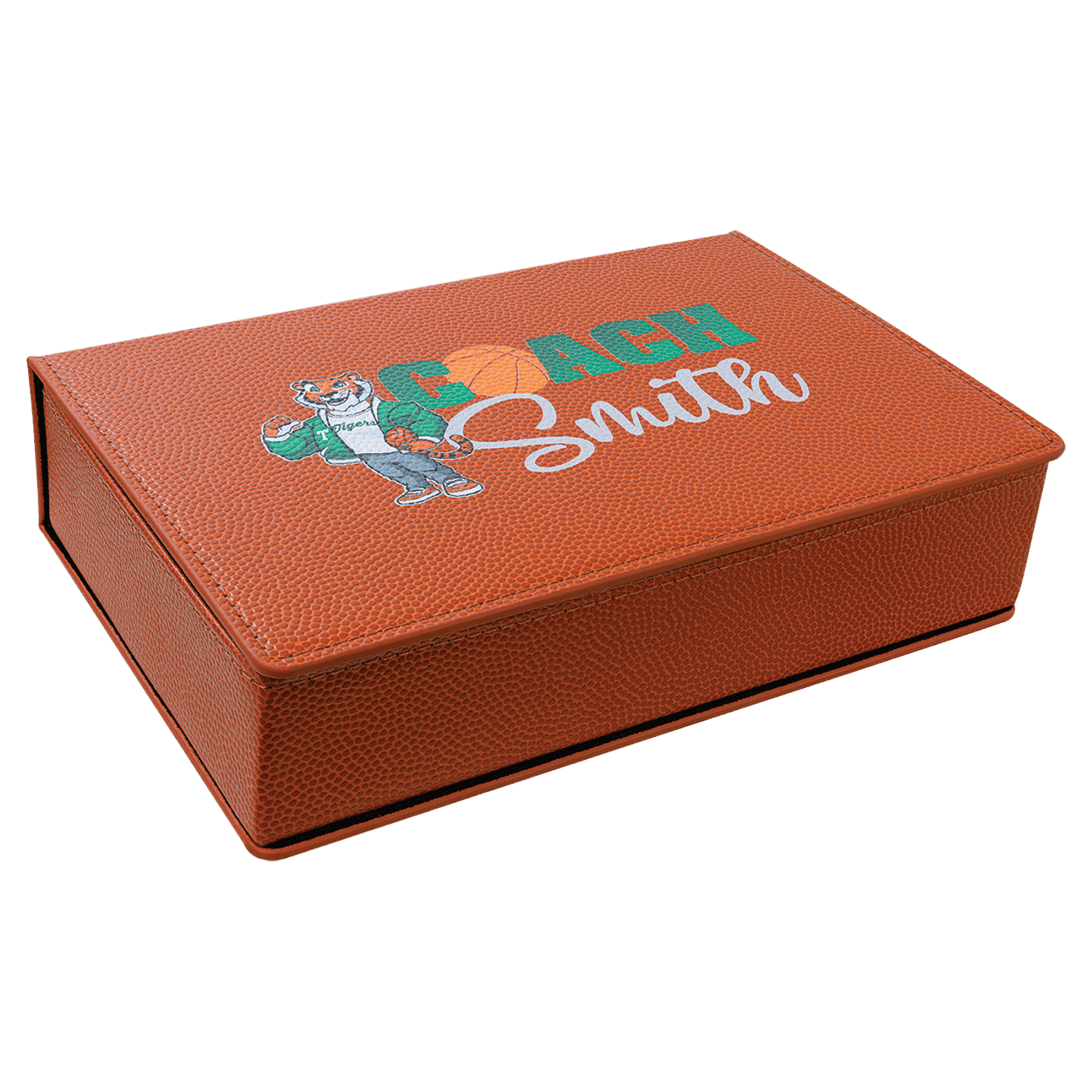 Basketball 6 oz. Leatherette Flask Gift Set