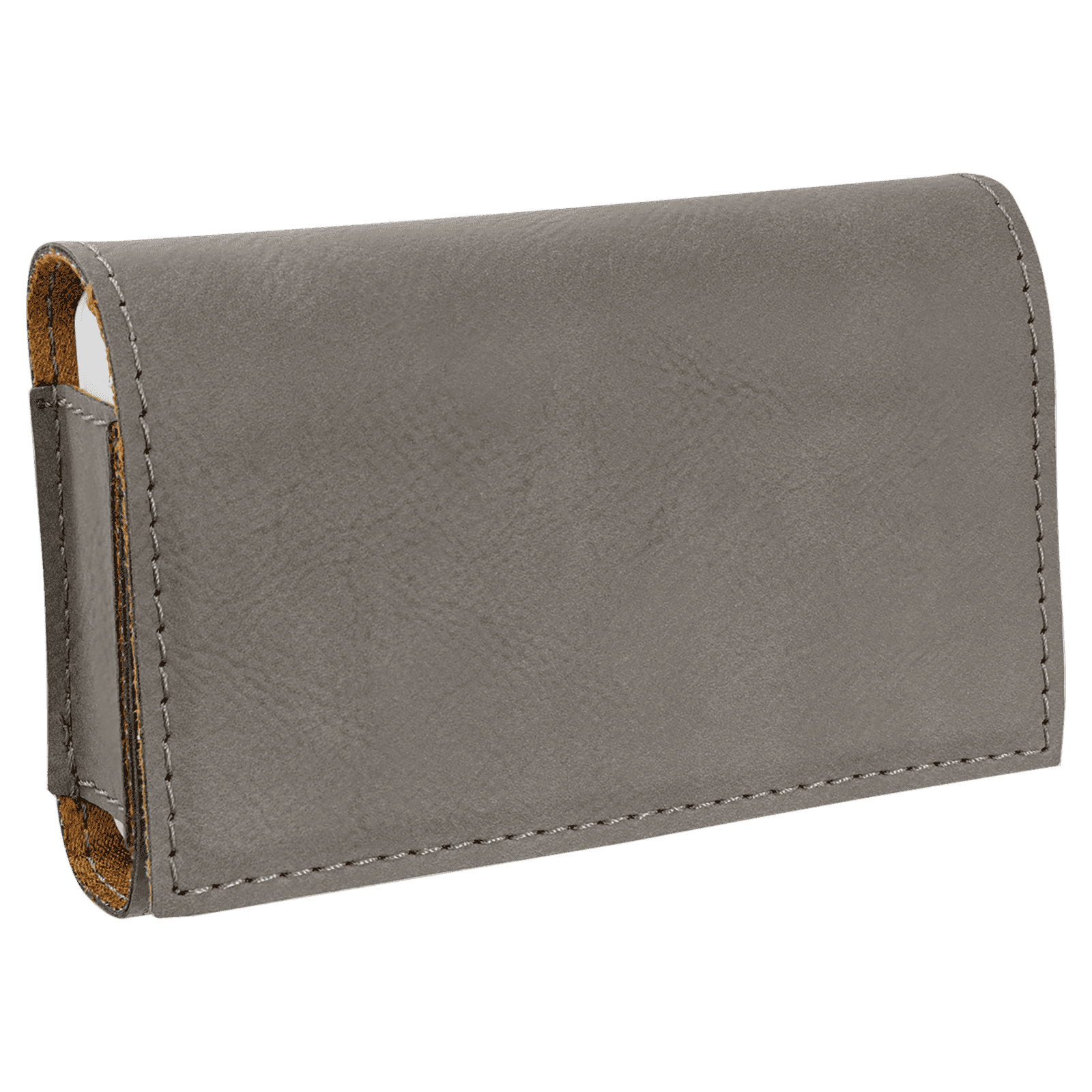 Gray Lasered Leatherette Pill Box with Separate Adjustable Containers