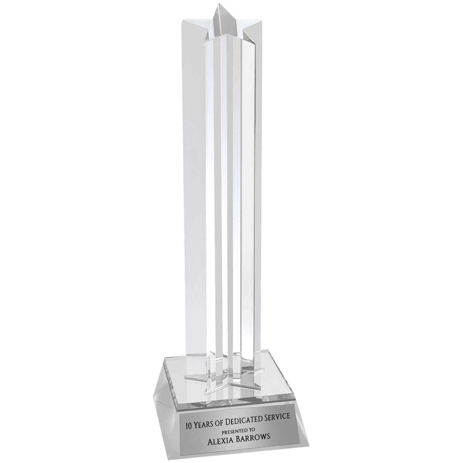 Silver Star Column Acrylic