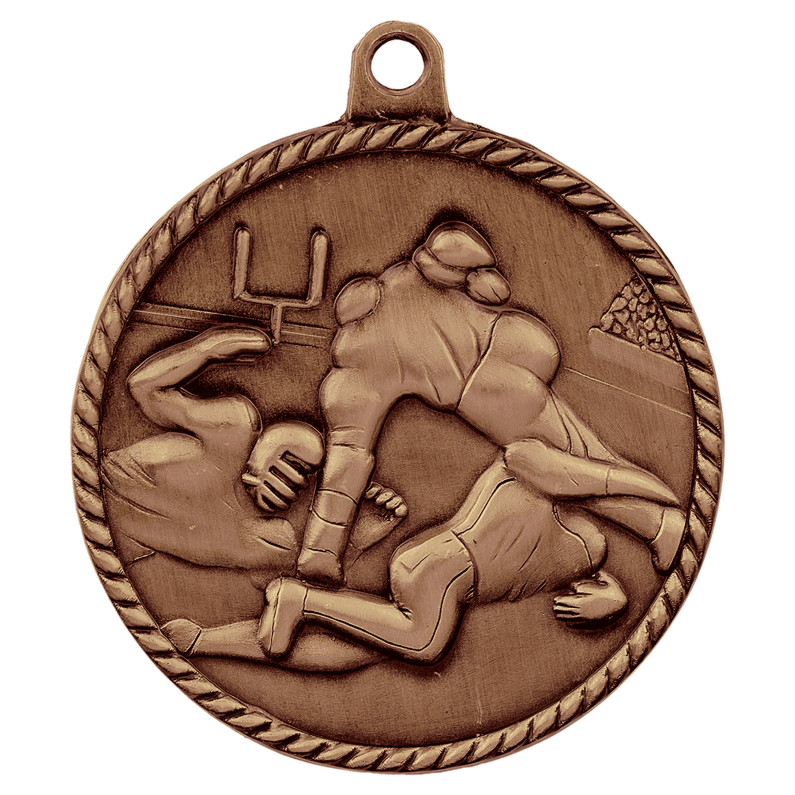 Football High Relief Medal-Bronze