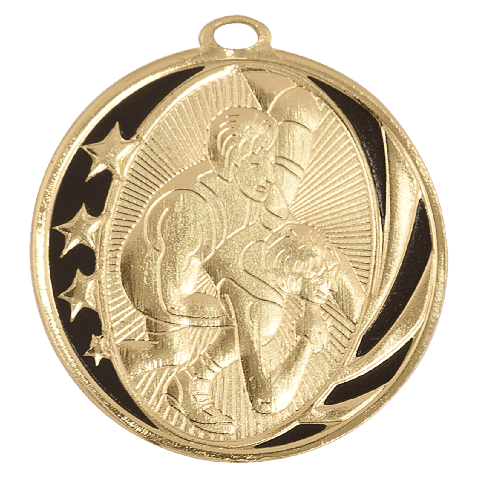 Wrestling MidNite Star Medal-Gold