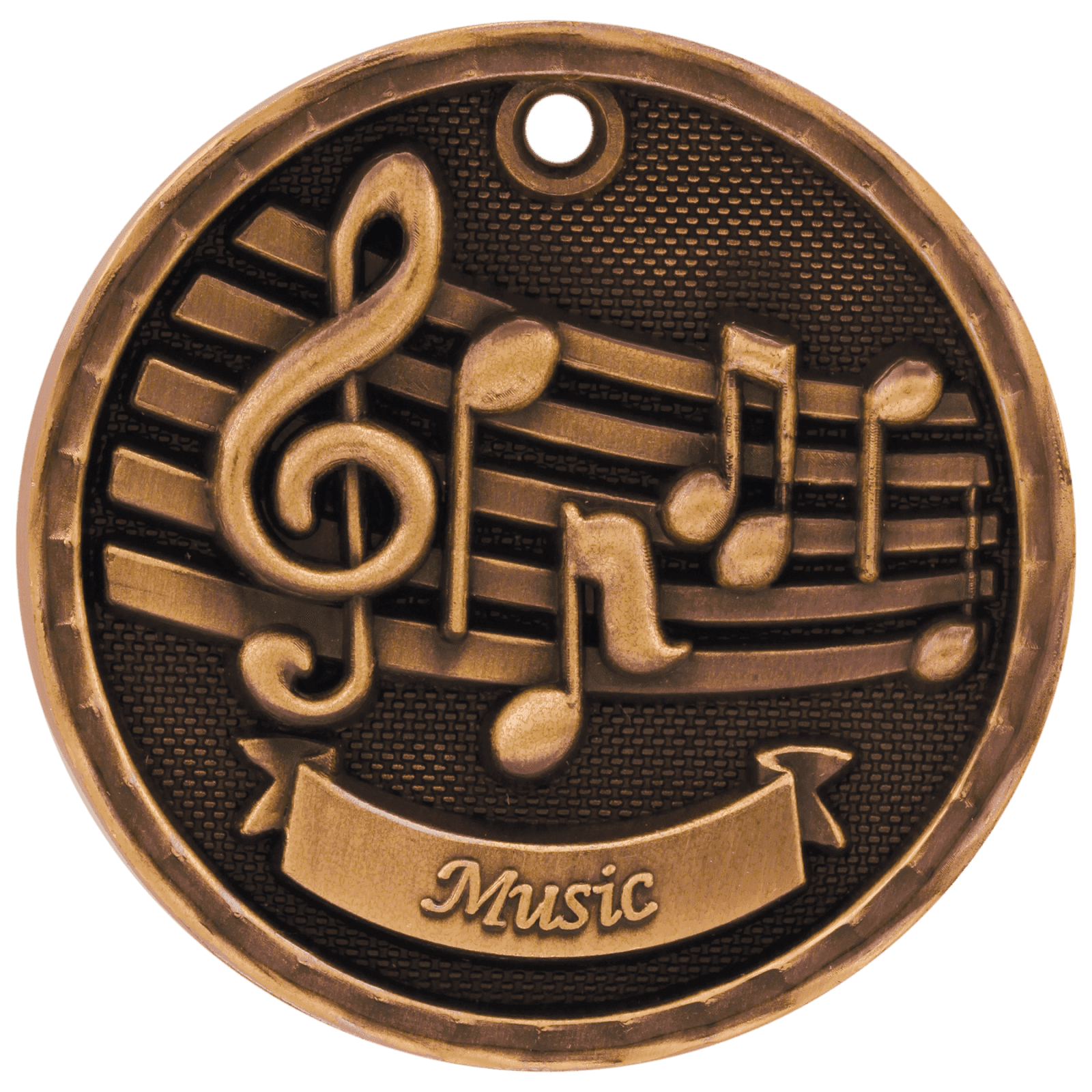 Music 3-D Medal-Bronze