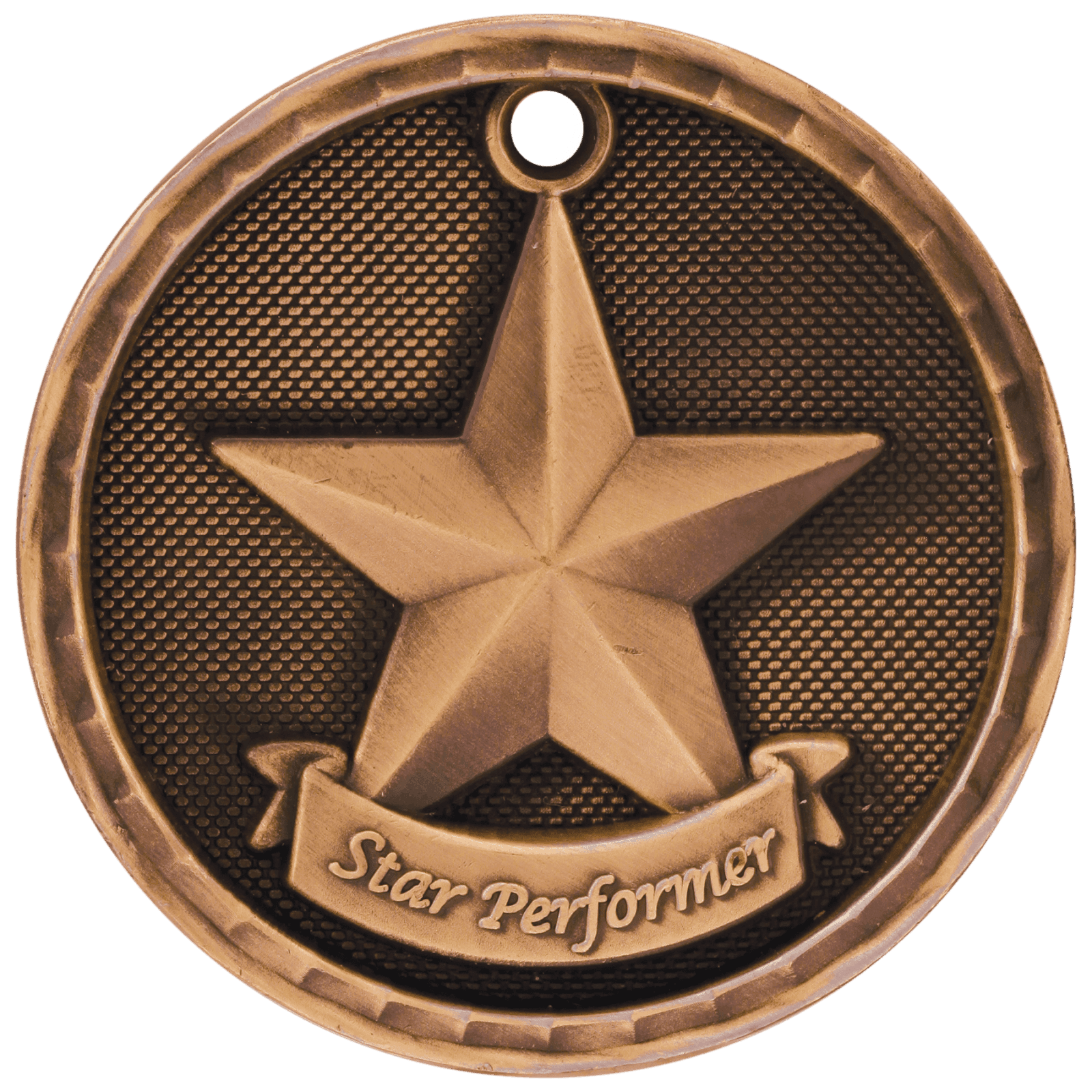 Star Performer 3-D Medal-Bronze