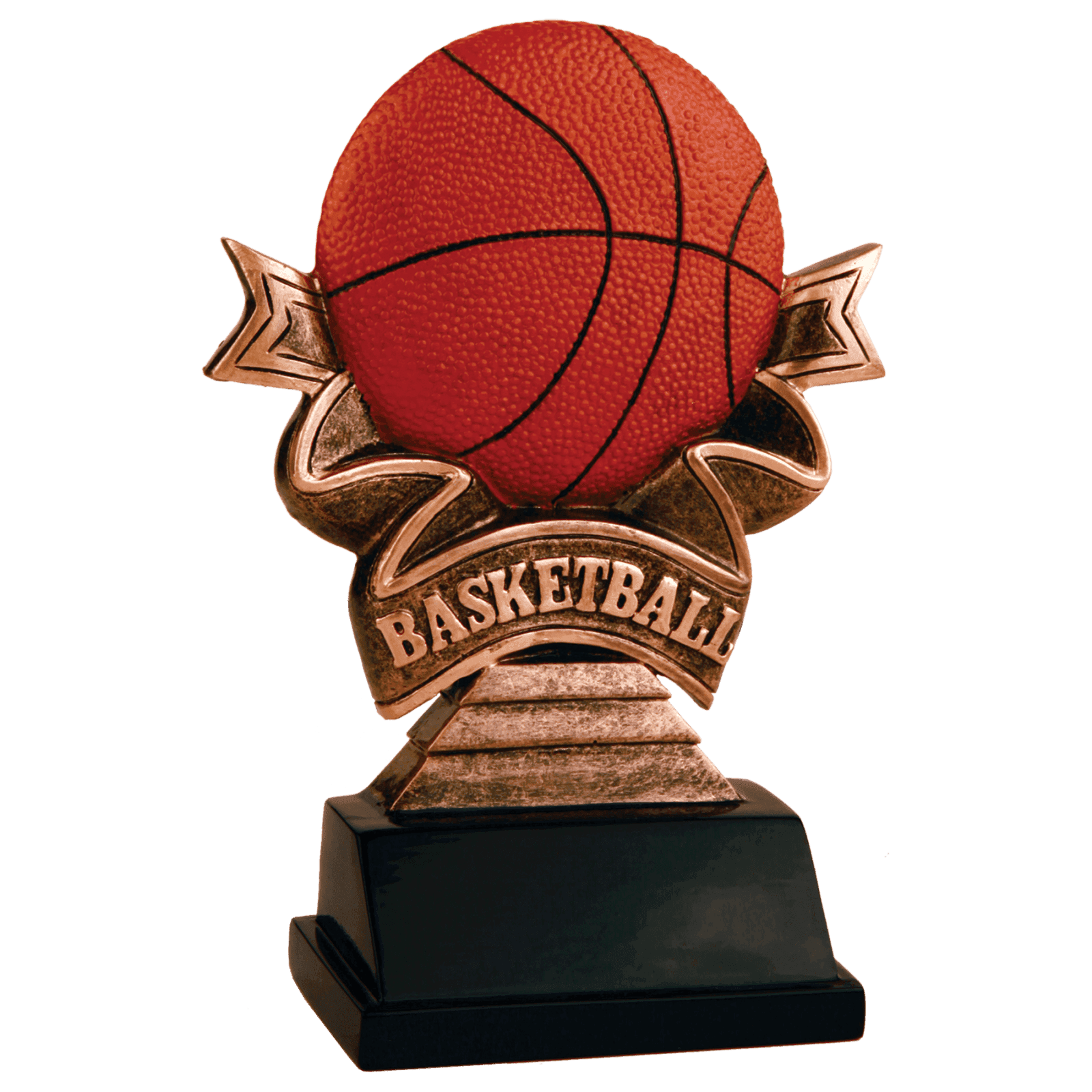 Basketball Ribbon Resin-5 1/2"