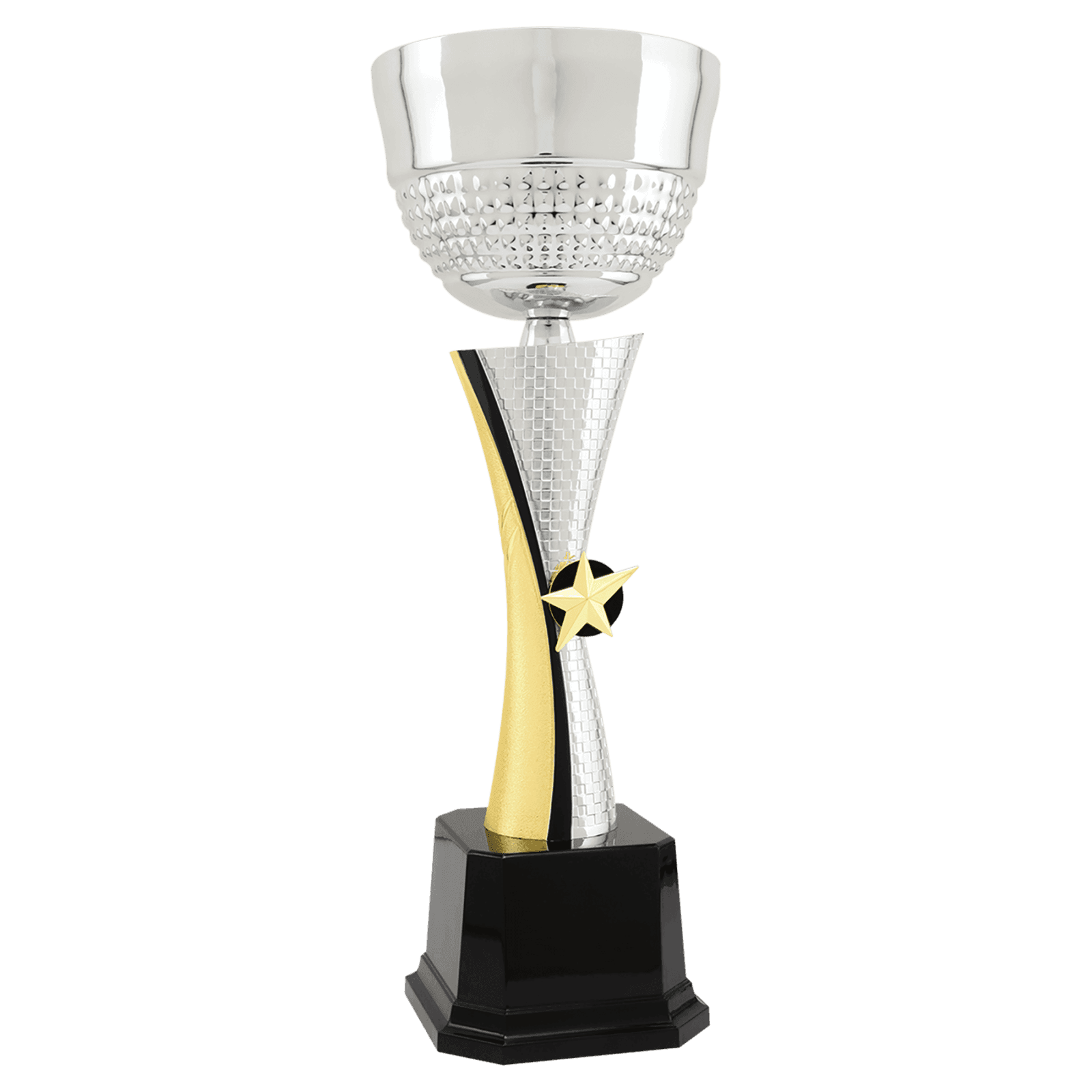 Silver/Gold Textured Metal Cup-15"