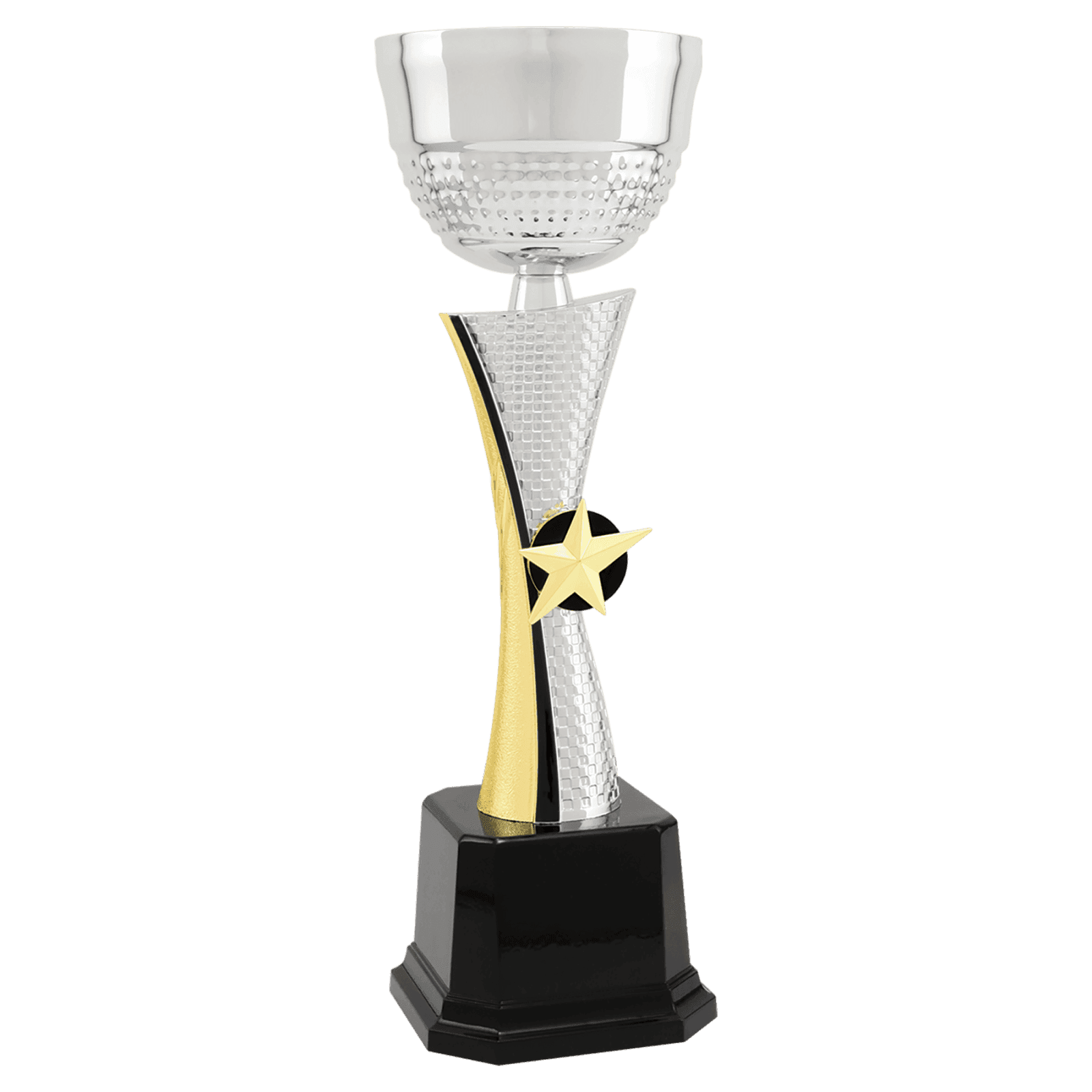 Silver/Gold Textured Metal Cup-11 3/4"
