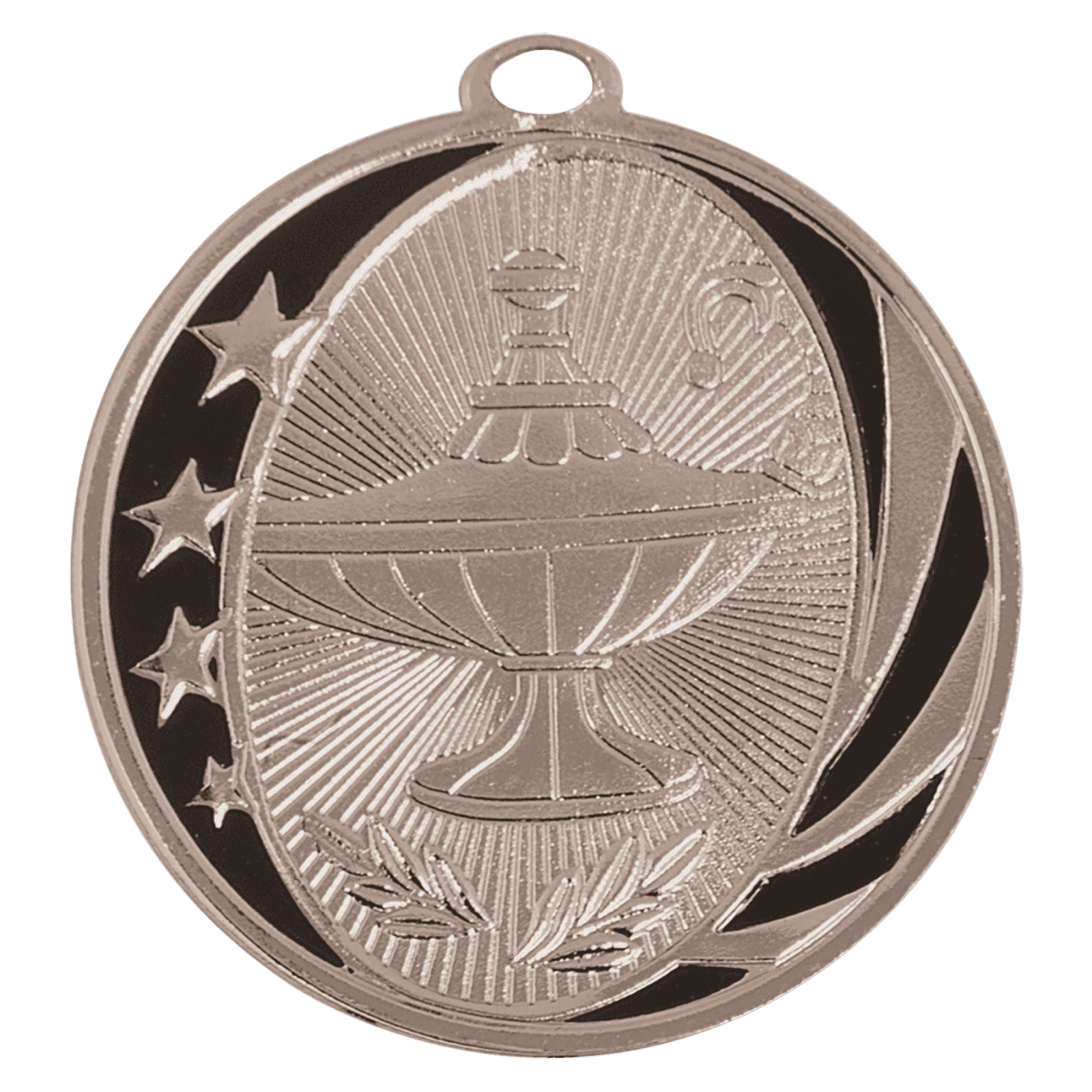 Lamp of Knowledge Starbrite Medal-Silver
